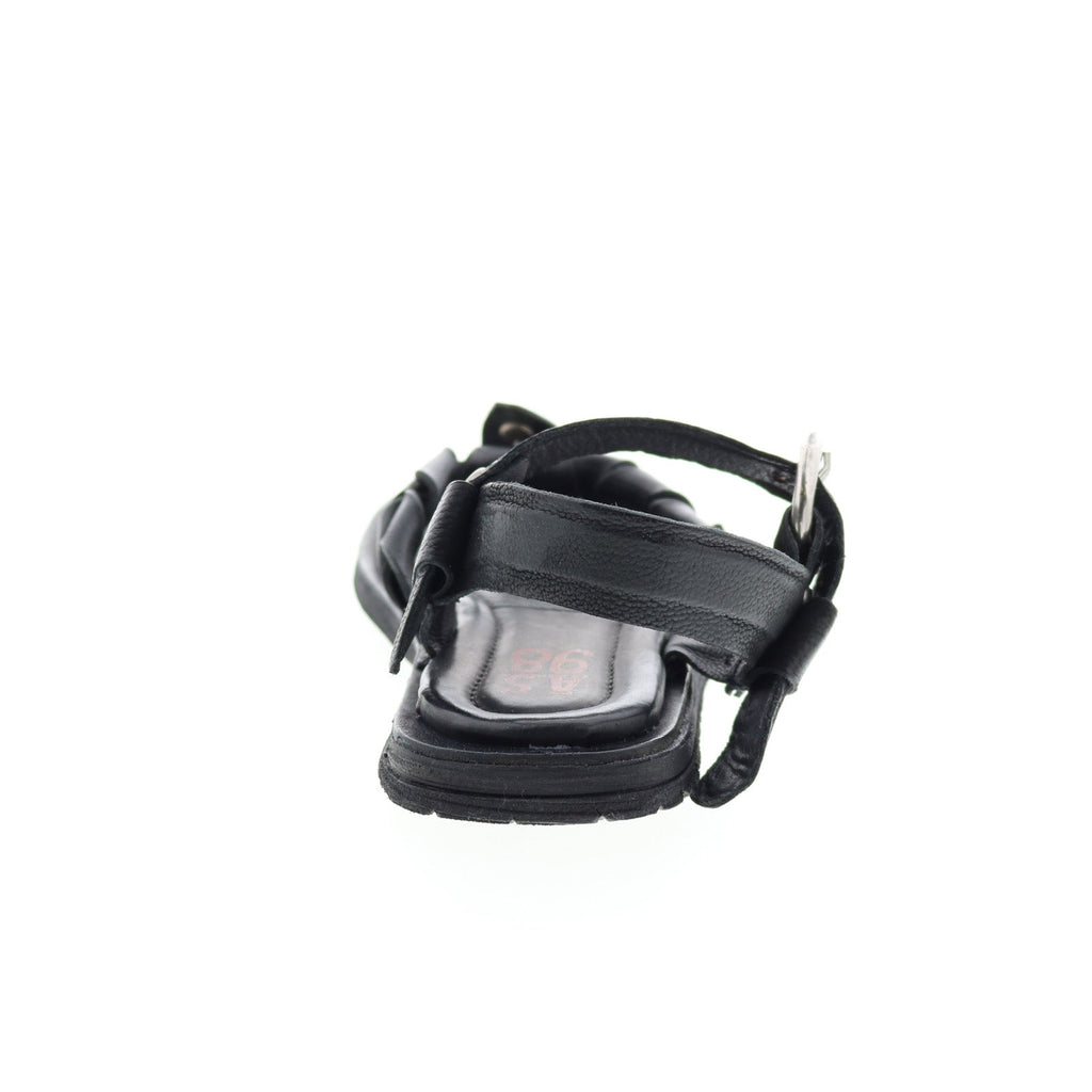 Tarron A84001-101 Womens Black Leather Strap Sandals Shoes