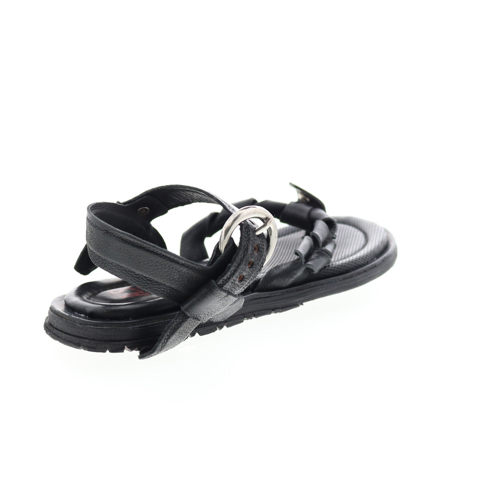 Tarron A84001-101 Womens Black Leather Strap Sandals Shoes