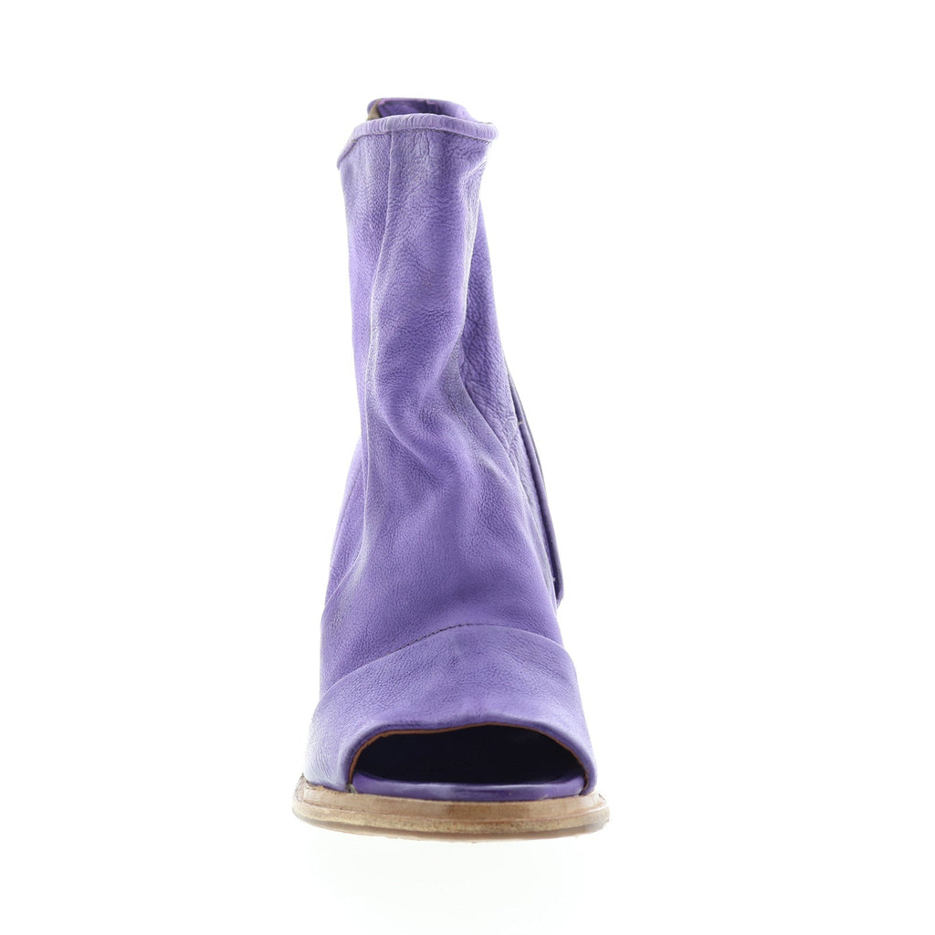 Bertrand A85004-101 Womens Purple Leather Zipper Casual Dress Boots