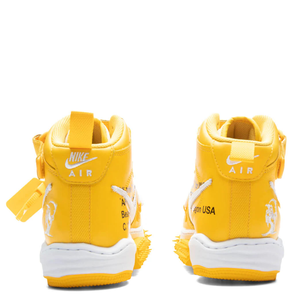 Air Force 1 Mid x Off White White Varsity Maize