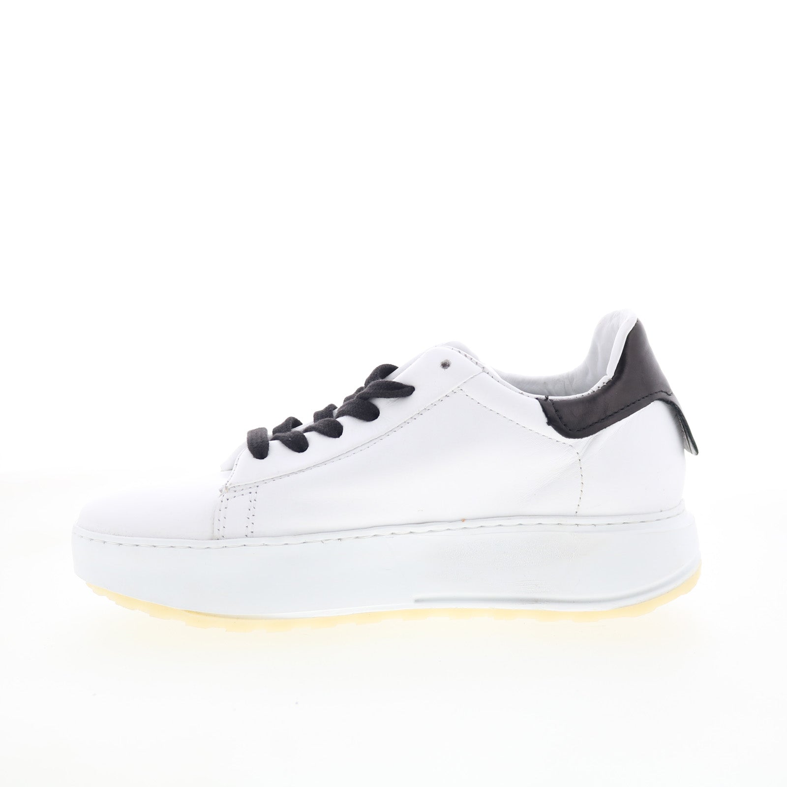Hannie A87110-103-0002 Womens White Leather Lifestyle Sneakers Shoes