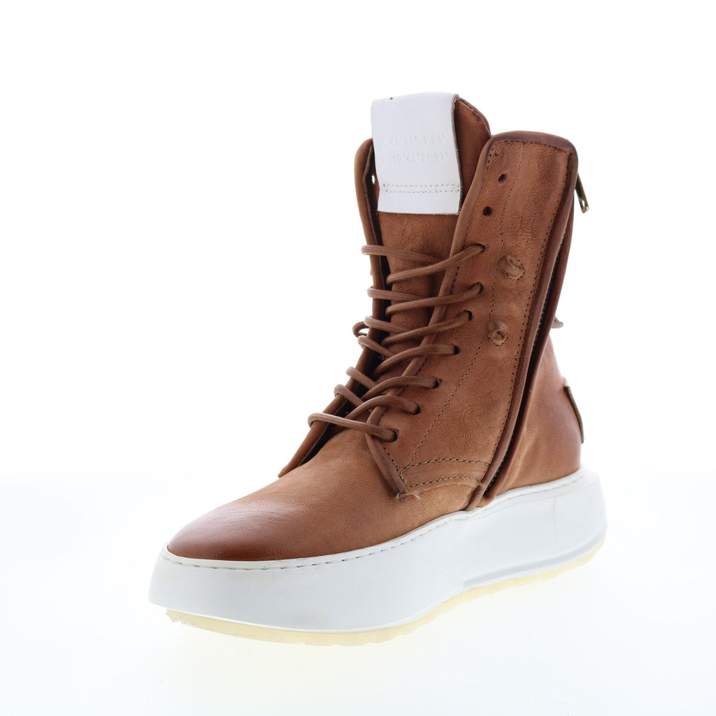 Hags A87208-101 Womens Brown Leather Lifestyle Sneakers Shoes
