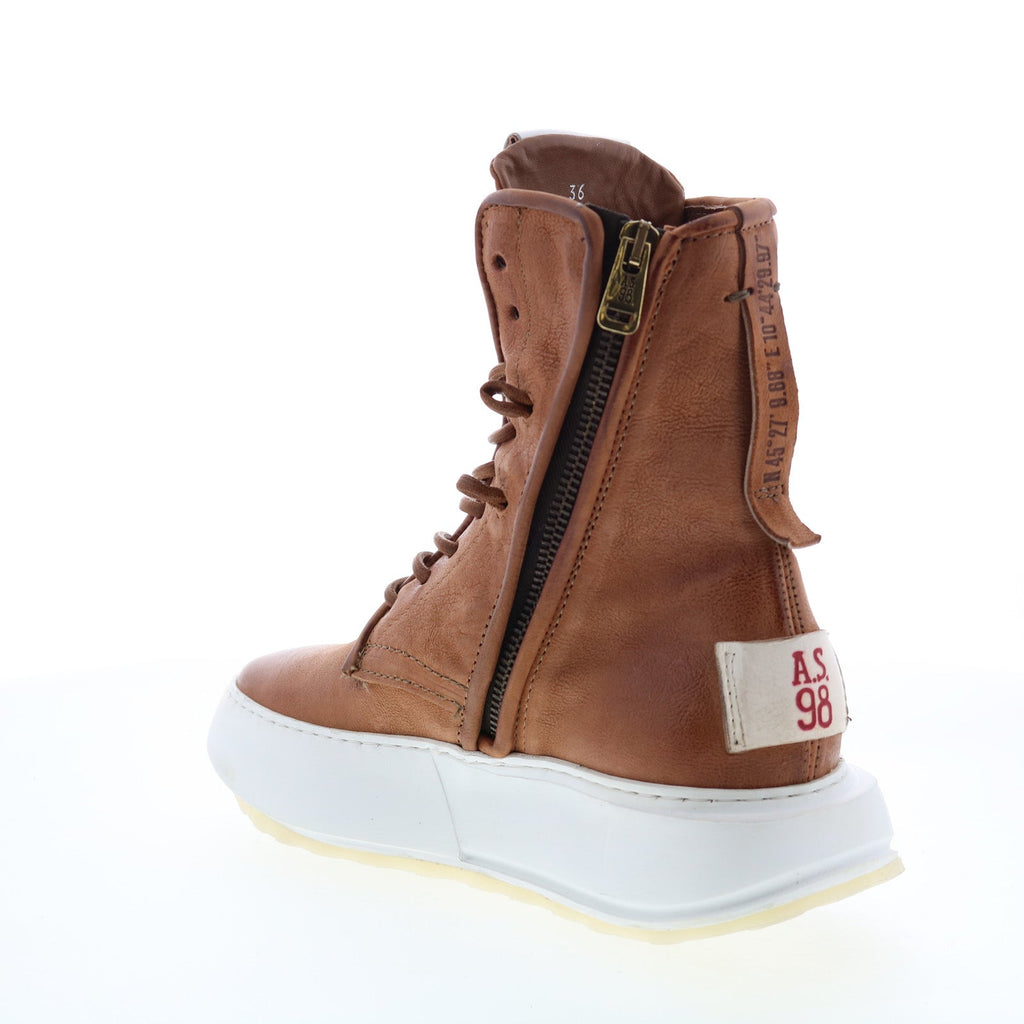 Hags A87208-101 Womens Brown Leather Lifestyle Sneakers Shoes