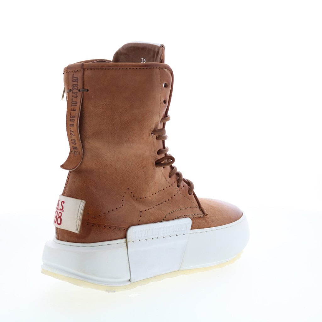 Hags A87208-101 Womens Brown Leather Lifestyle Sneakers Shoes