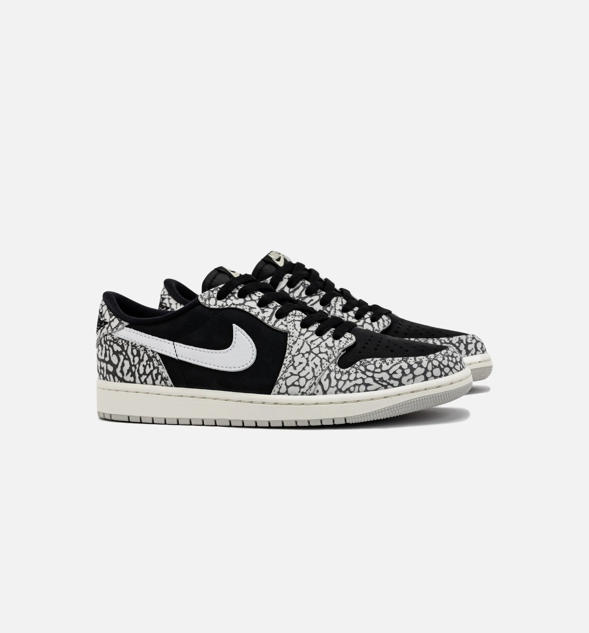 Air Jordan 1 Retro Low OG Black Cement Mens Lifestyle Shoe Black Grey