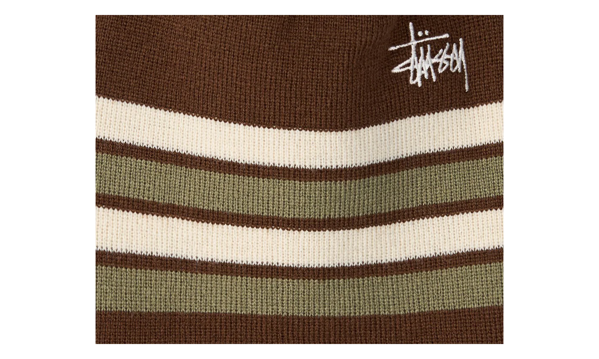 Skullcap Striped Beanie "Brown" STUS454