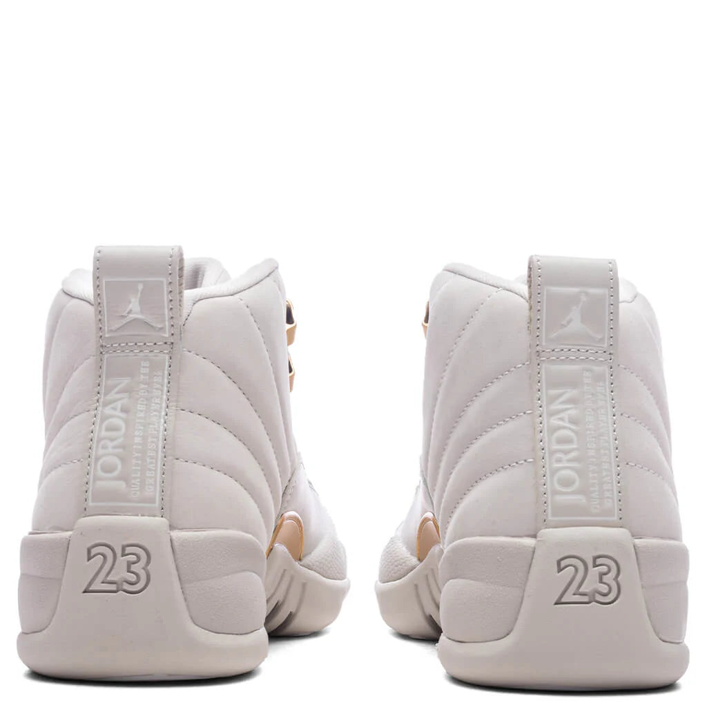 Womens Air Jordan 12 Retro Phantom Metallic Gold White