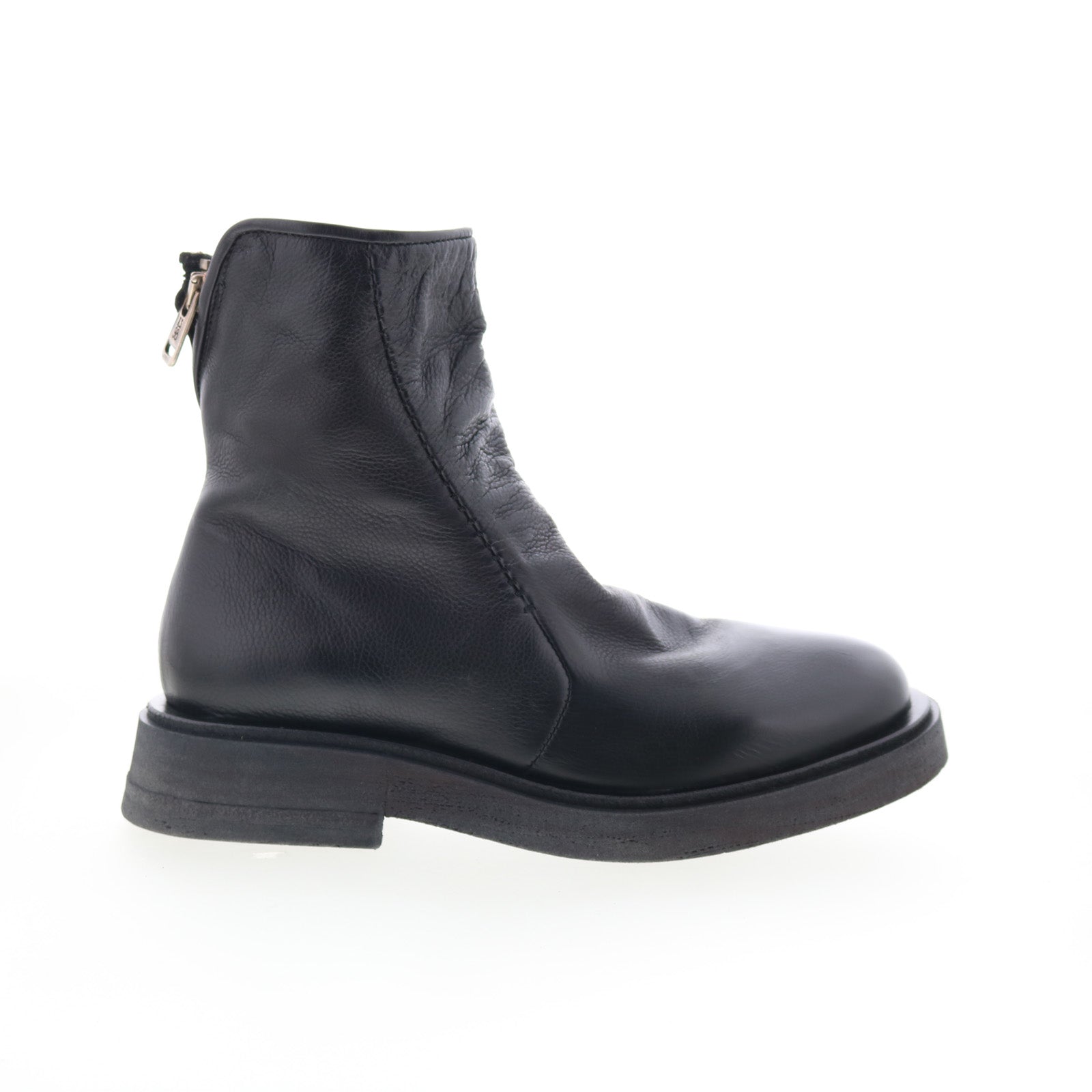 Robbins A97208-301-6002 Womens Black Leather Ankle & Booties Boots