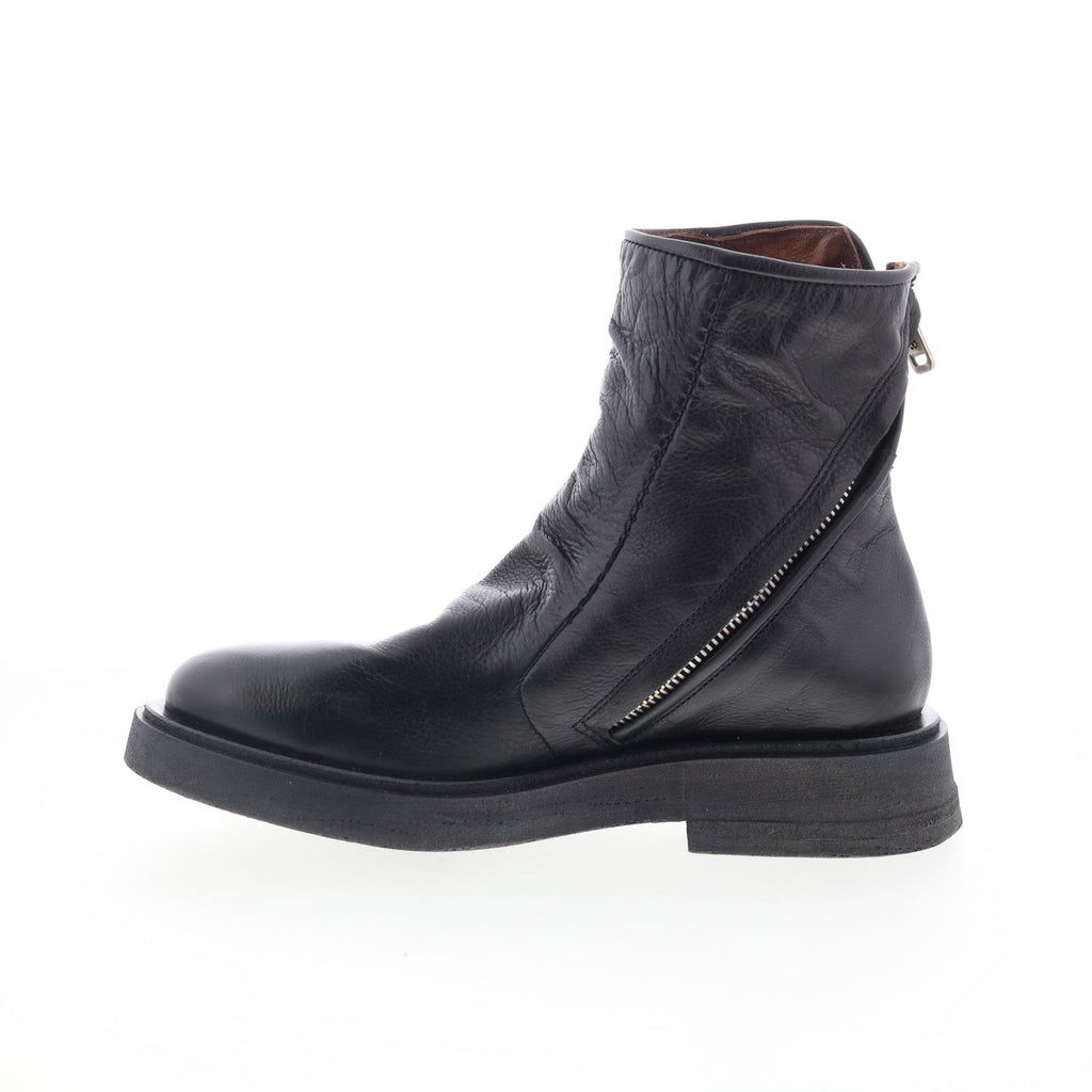 Robbins A97208-301-6002 Womens Black Leather Ankle & Booties Boots