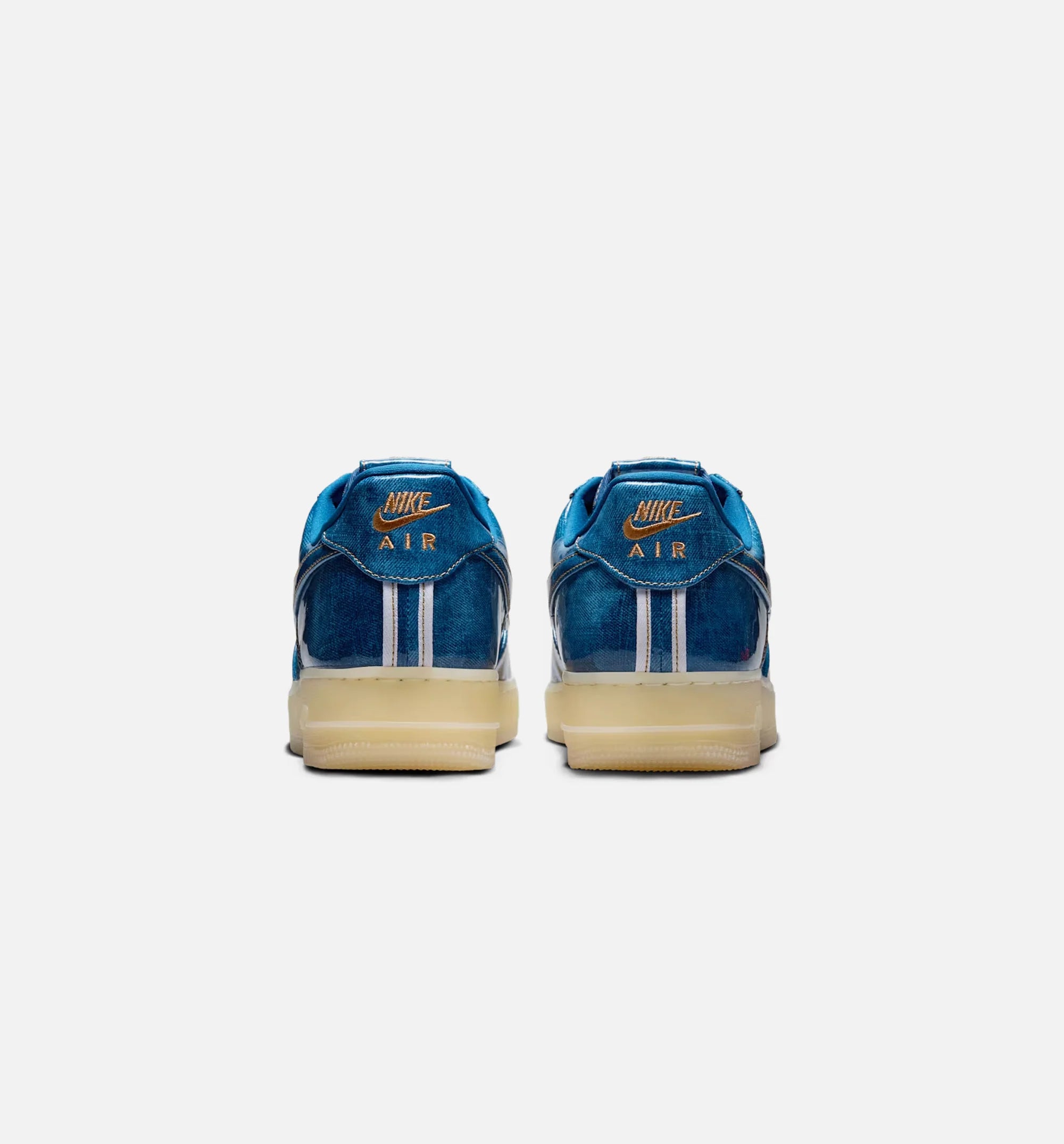 Air Force 1 Retro Patent Denim Mens Lifestyle Shoe Coastal Blue Natural Flax Coastal Blue