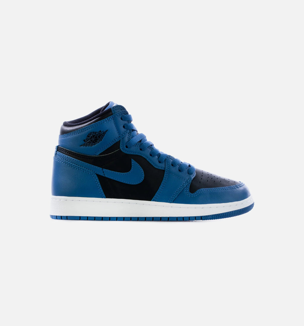 Air Jordan 1 Retro High OG Dark Marina Blue Grade School Lifestyle Shoe Dark Marina Blue Black White Limit One Per Customer