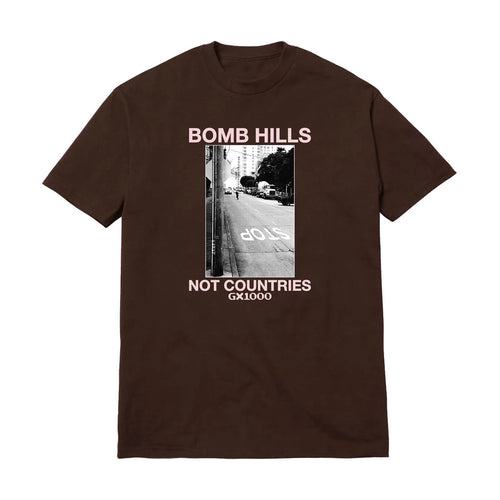 GX1000 Bomb Hills Tee Brown Rose Font