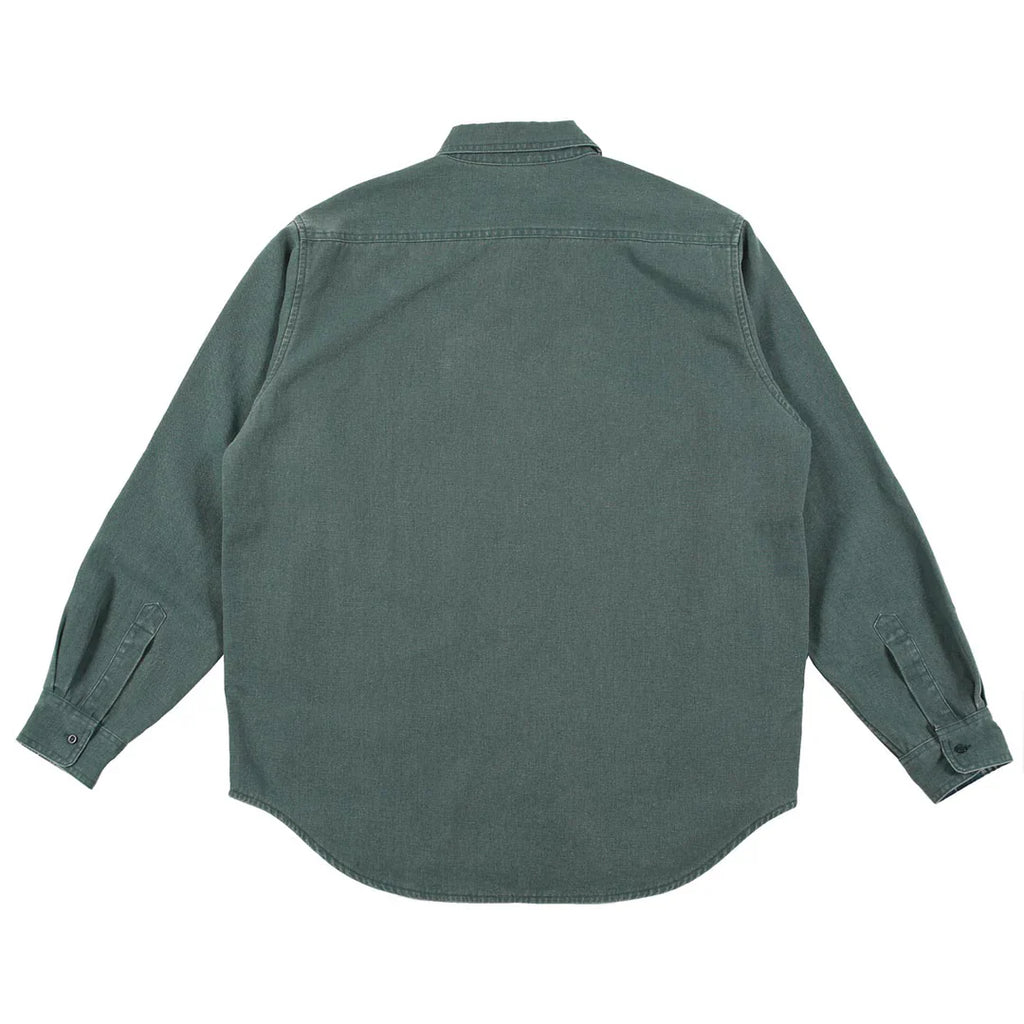 Theories Union Flannel Lined Button Up Shirt Sea Green