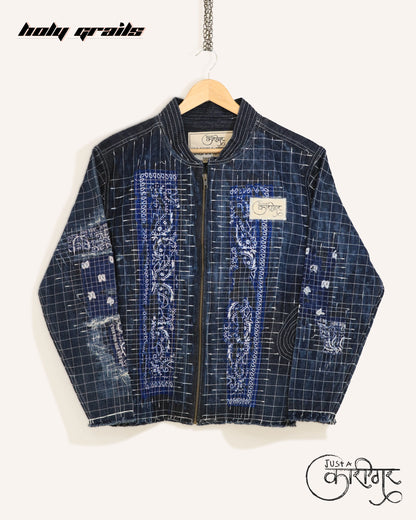 Hastkala Blue Denim Jacket HG x Just A Karigar