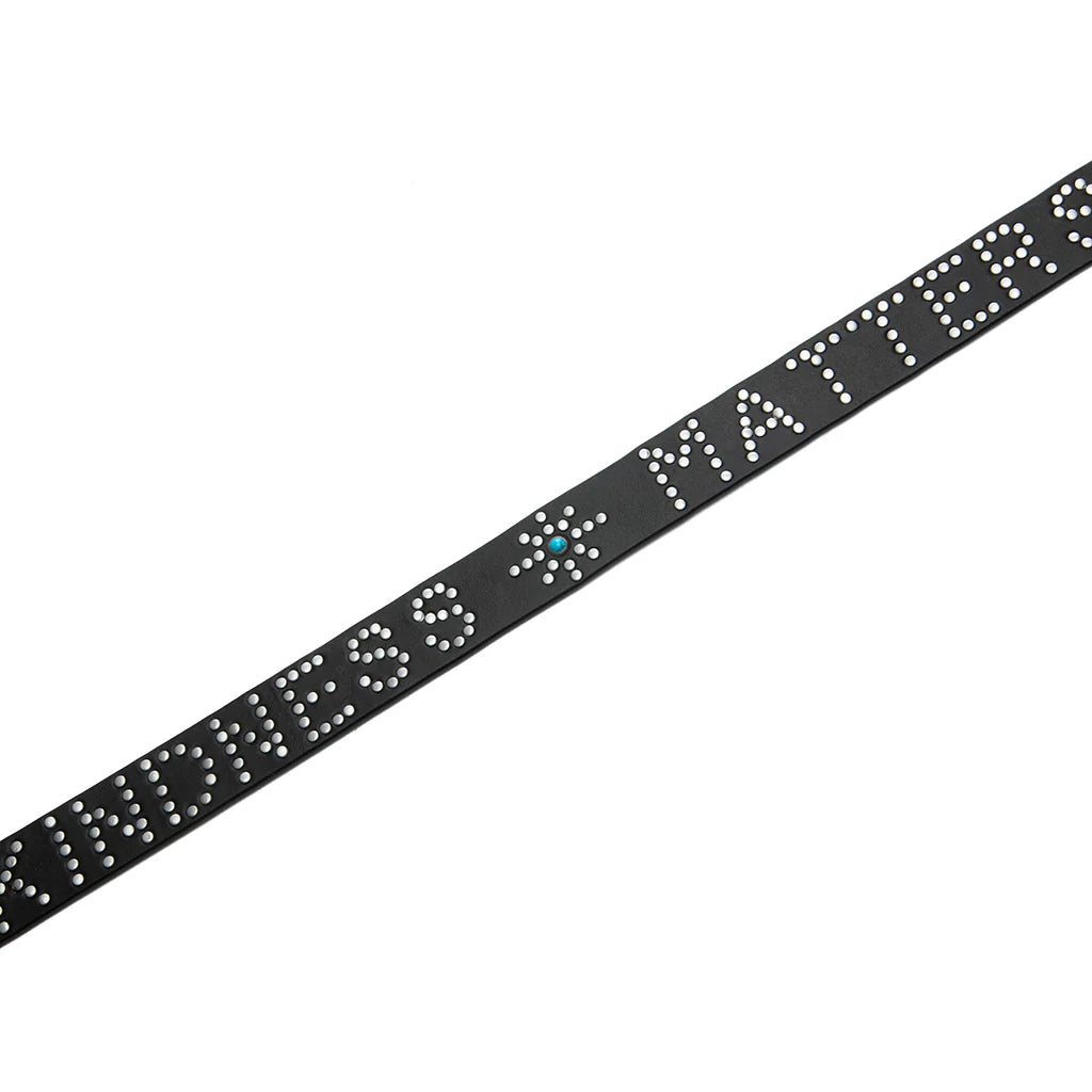 Kindness Matters Leather Belt Black