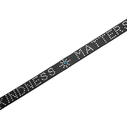 Kindness Matters Leather Belt Black