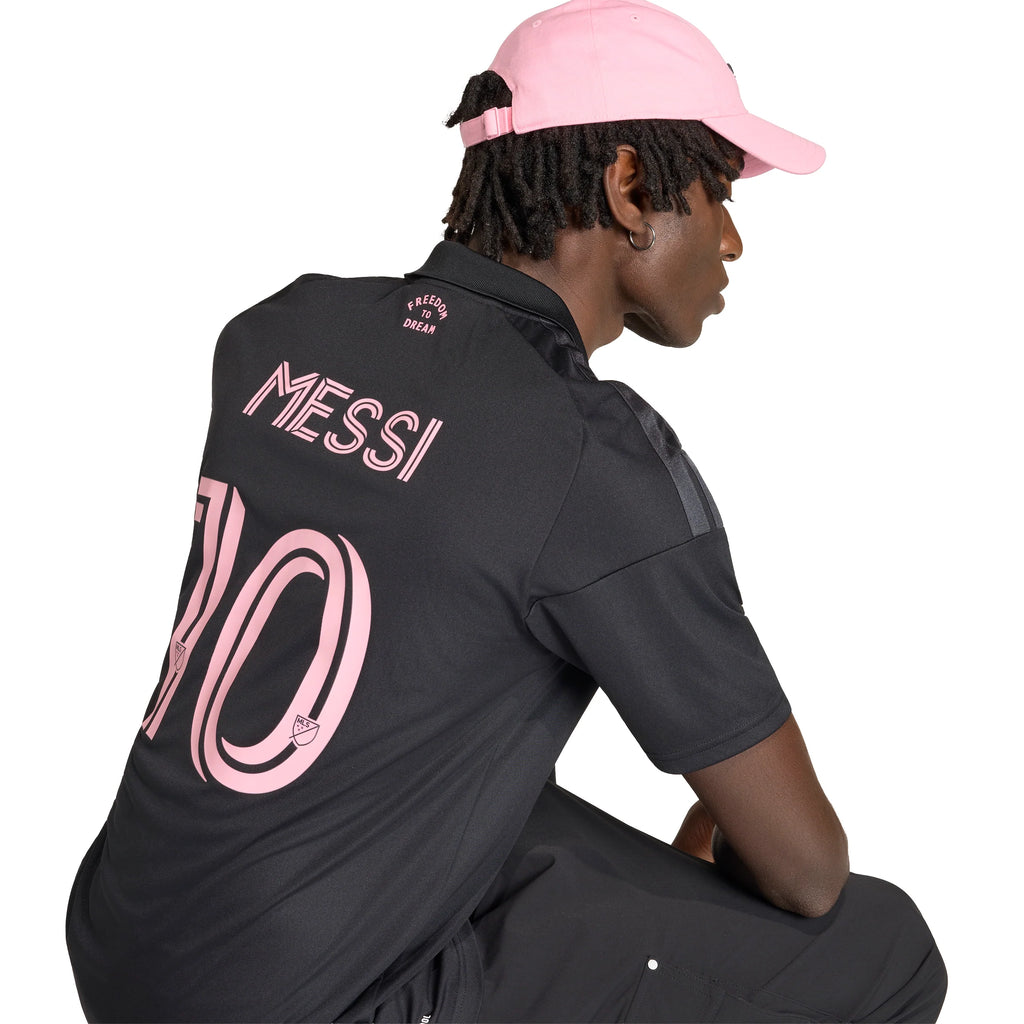 adidas Inter Miami CF Away Messi Mens Soccer Jersey 26 27 Black Pink