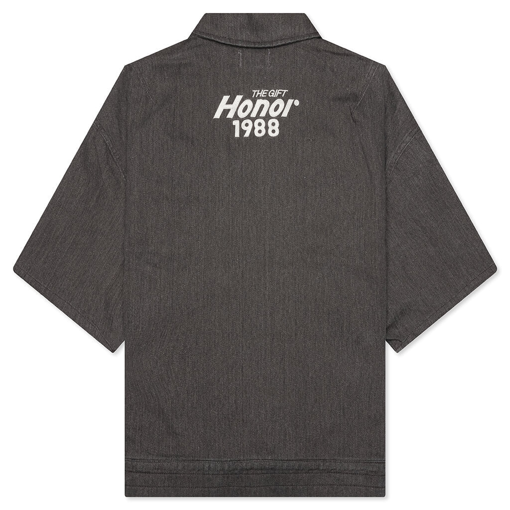 Twill Full Zip Shirt Black