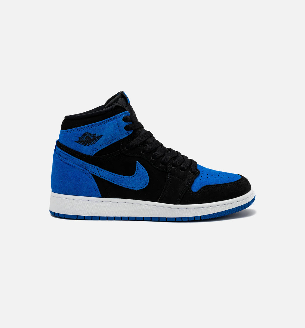 Air Jordan 1 Retro High OG Royal Reimagined Grade School Lifestyle Shoe Black Royal Blue White Free Shipping