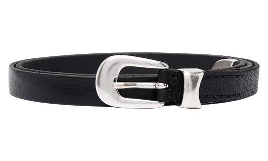 2CM Leather Belt "Black" A2208BBLA