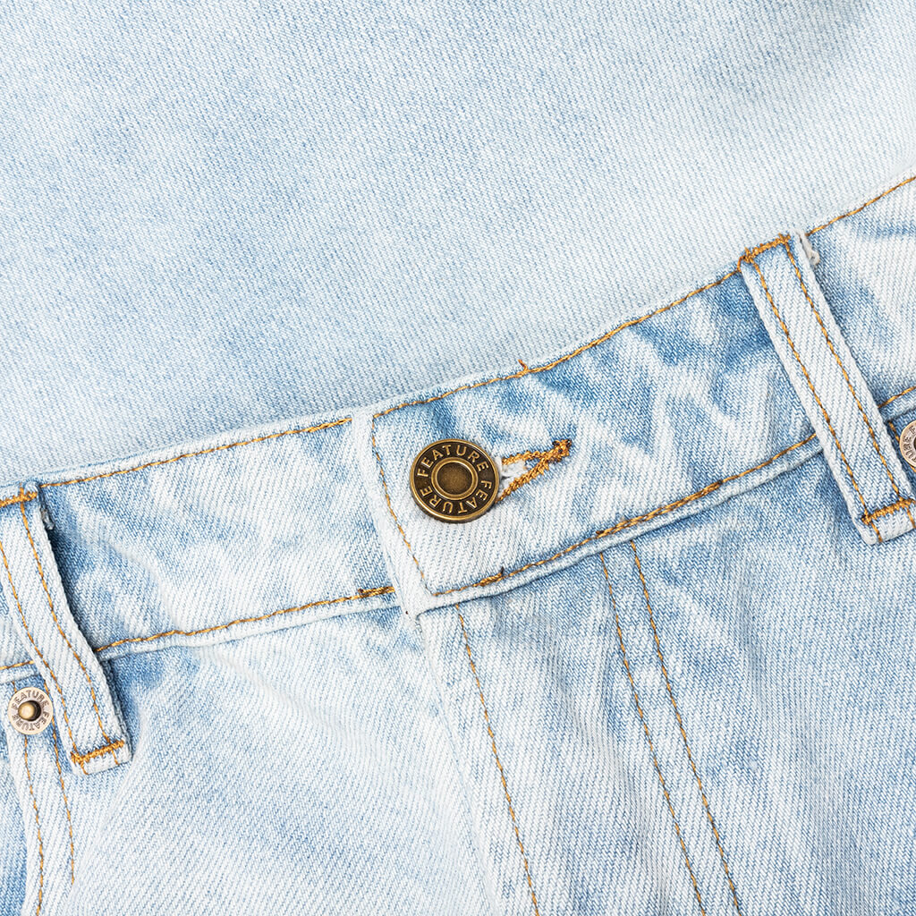 Berry Wide Denim Short Vintage Light Blue