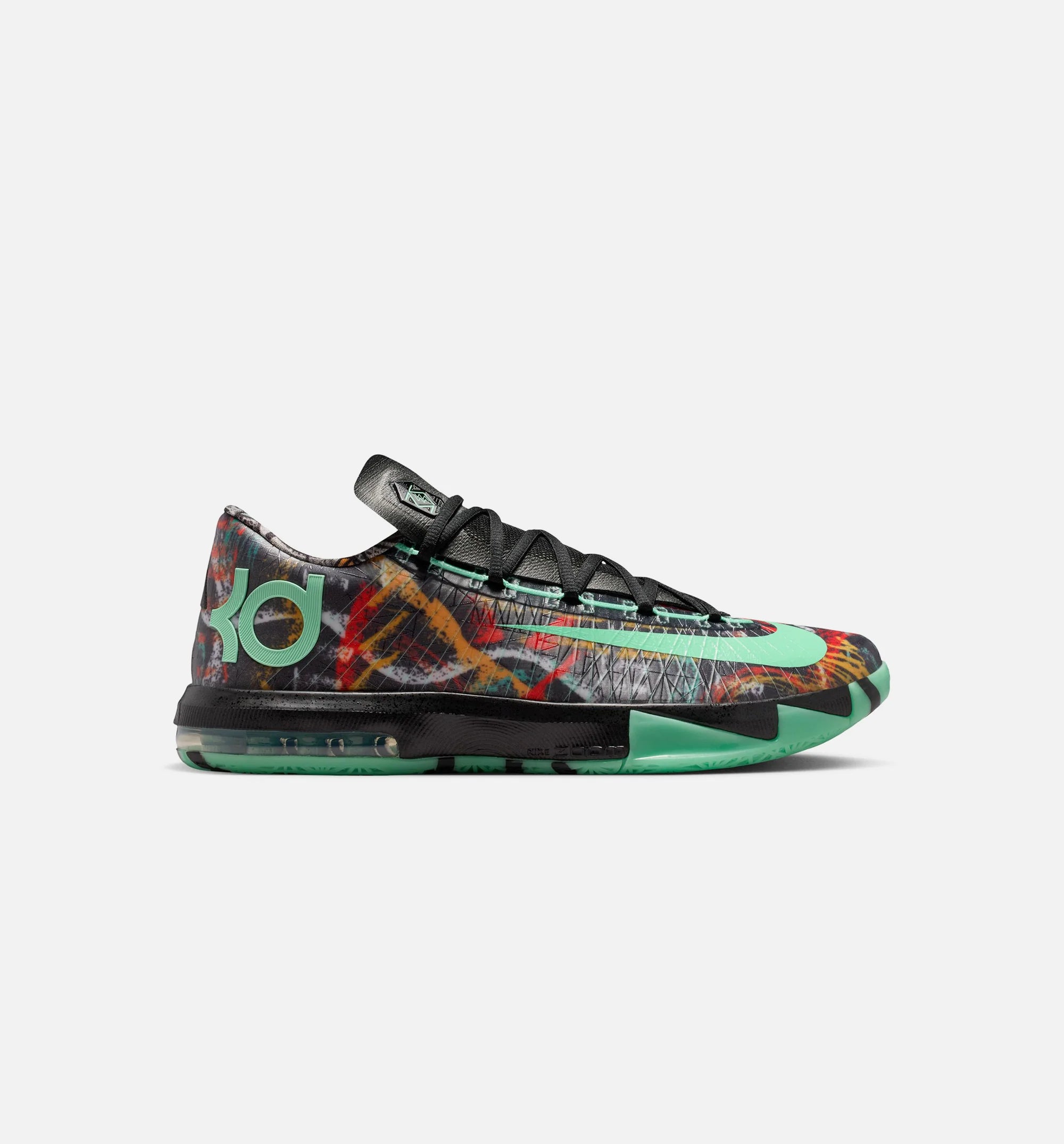 KD 6 All Star Illusion Mens Basketball Shoe Multicolor Green Glow Black