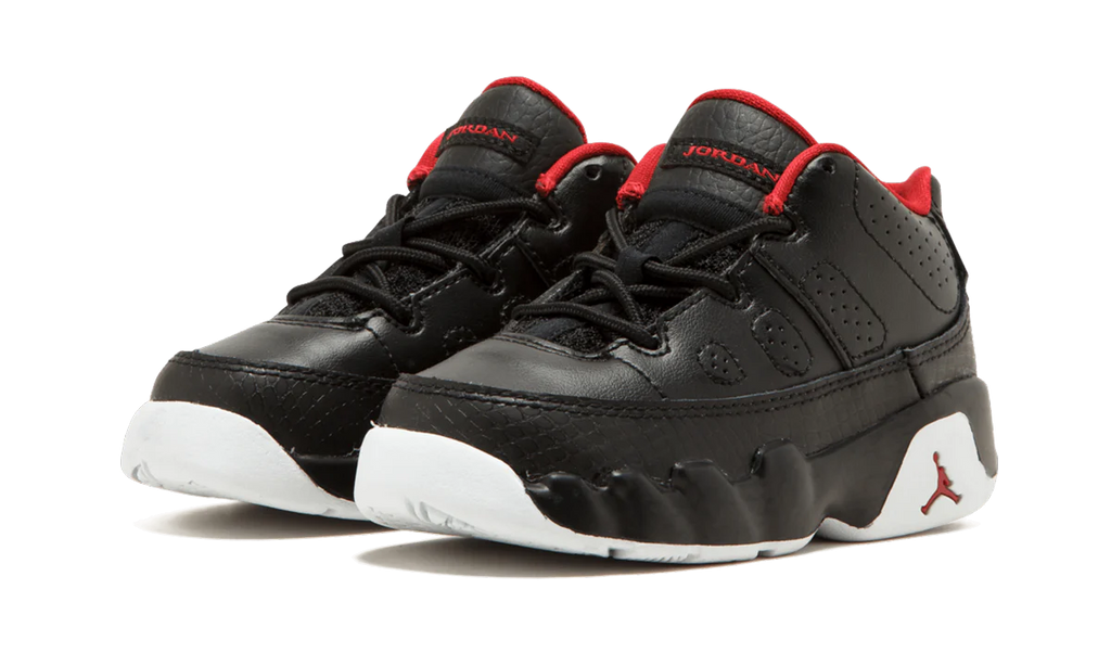 Jordan 9 Retro Low BT TD "BLACK / GYM RED / WHITE" 833906 001