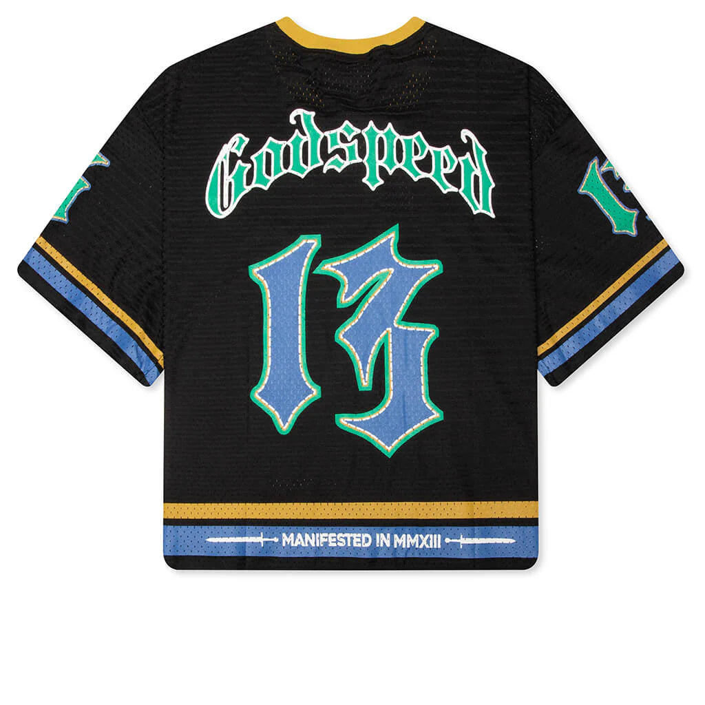 First Down Jersey Black Yellow Blue