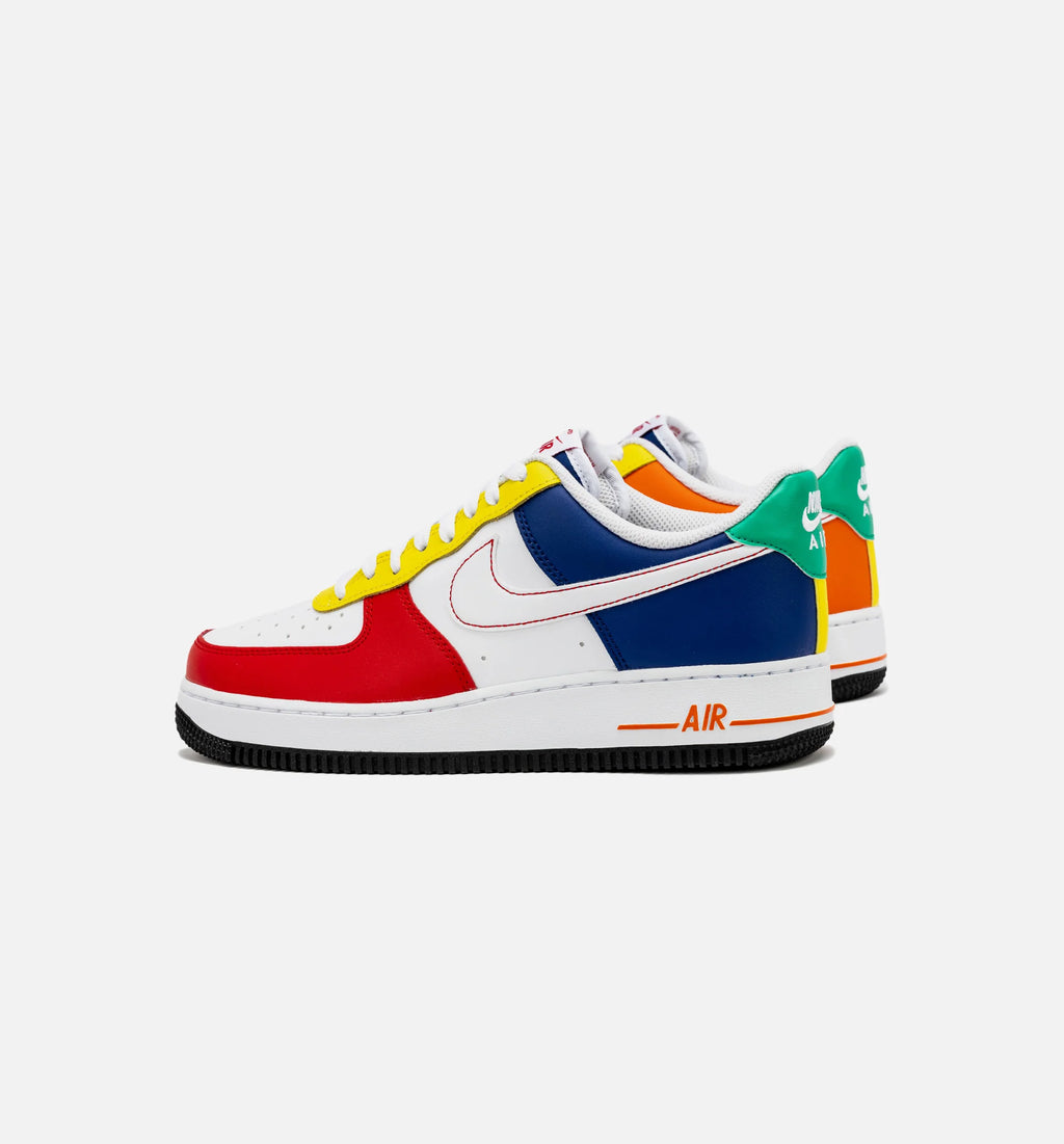 Air Force 1 Low Rubiks Cube Mens Lifestyle Shoe Red Yellow Blue