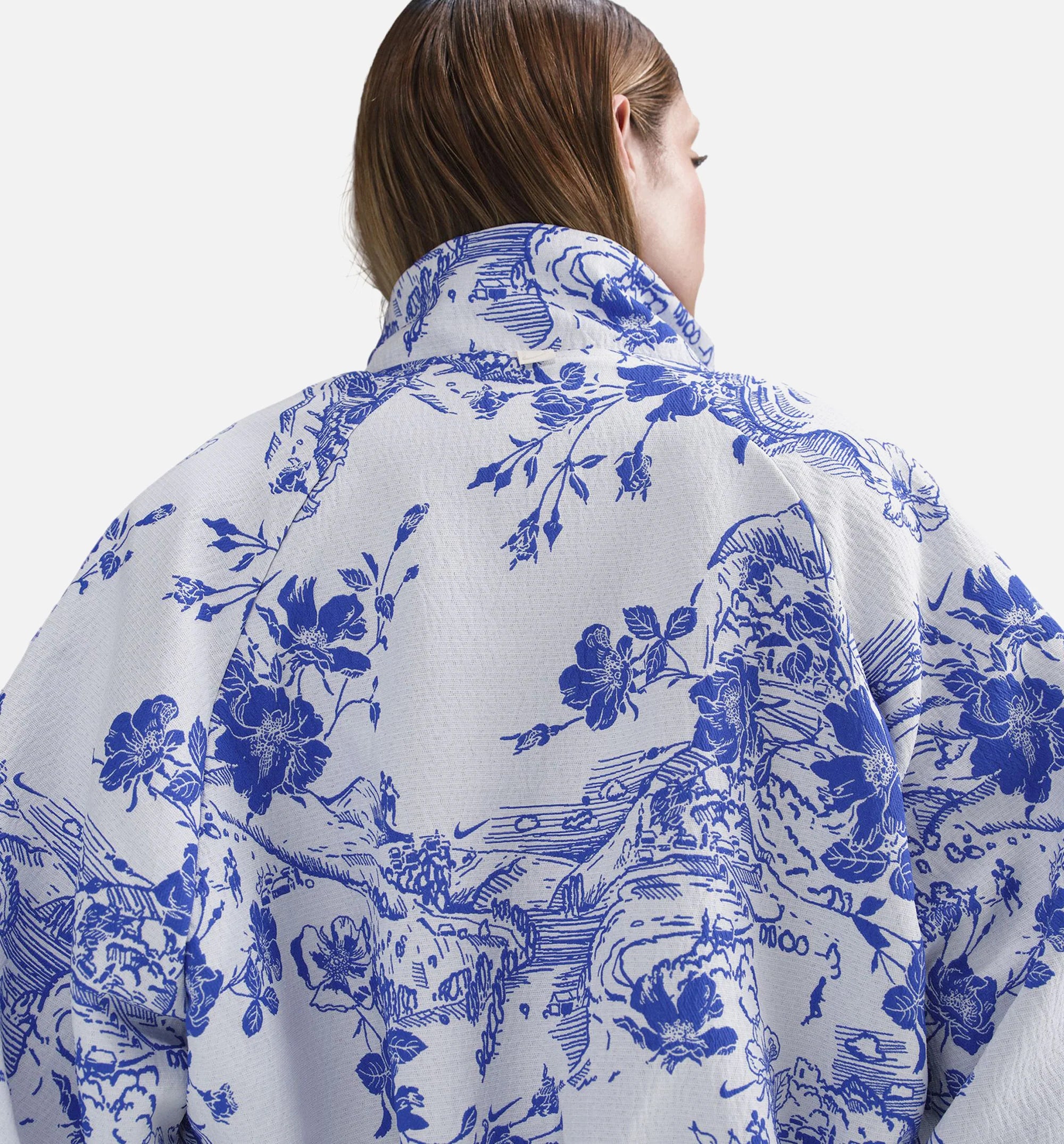 NSW Jacquard Womens Track Jacket White Hyper Royal