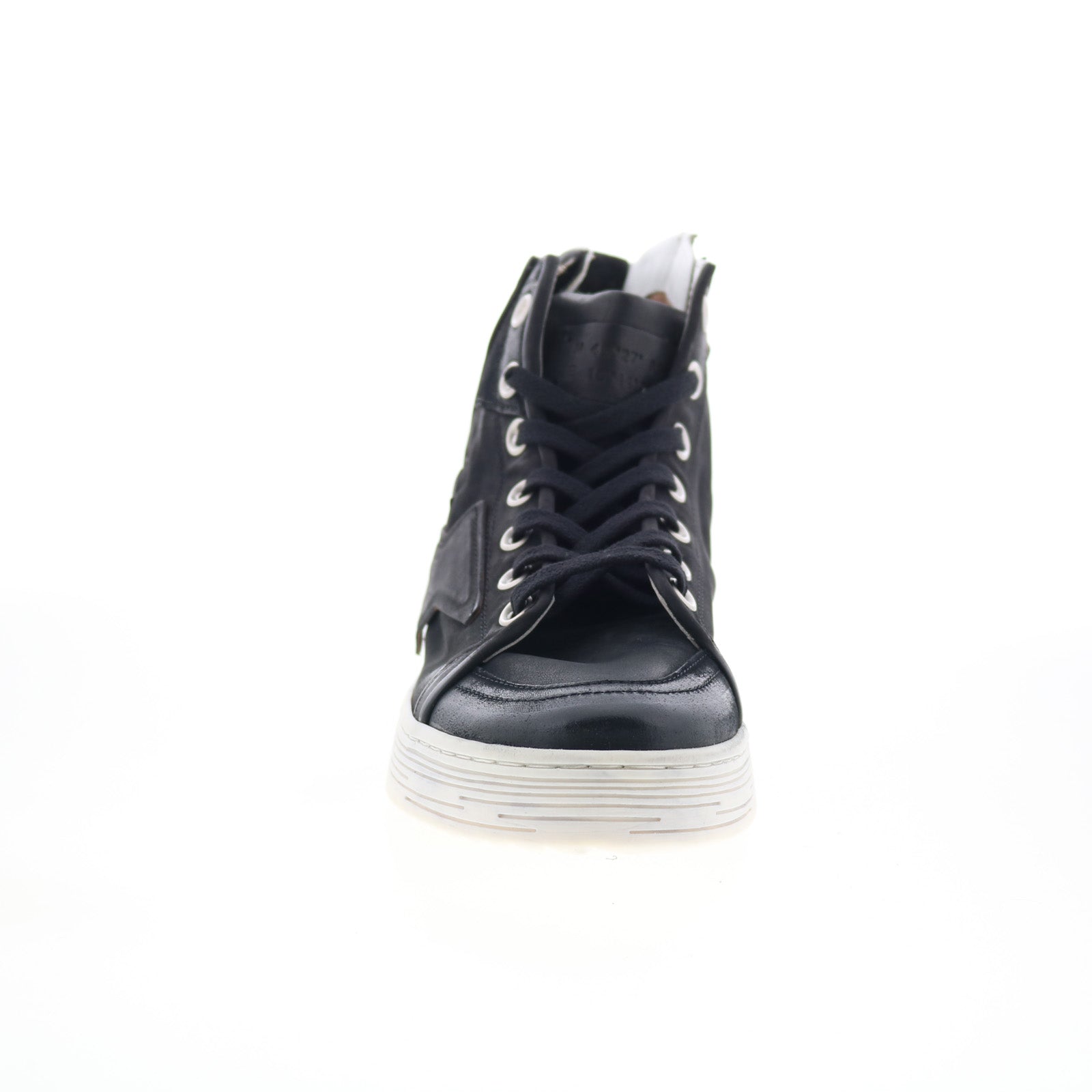 Adler Womens Black Leather Lace Up Lifestyle Sneakers Shoes
