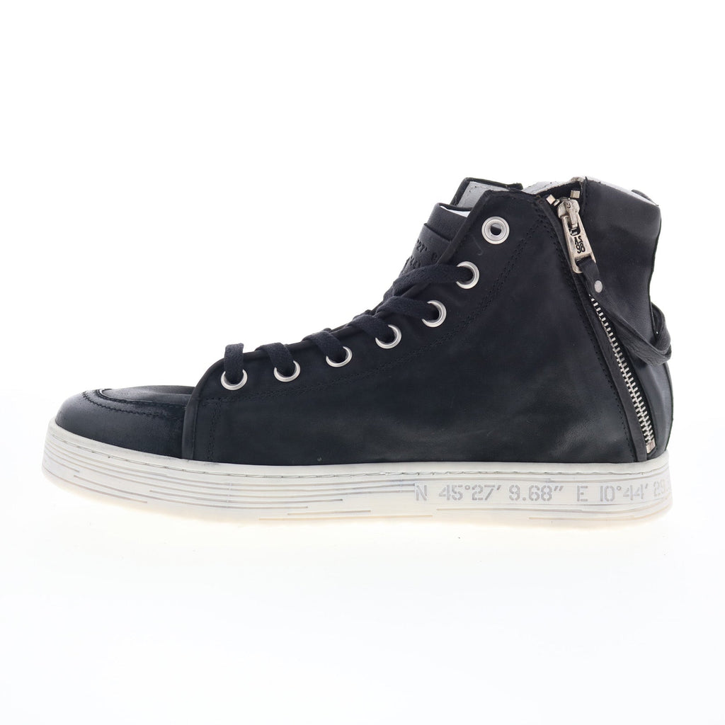 Adler Womens Black Leather Lace Up Lifestyle Sneakers Shoes