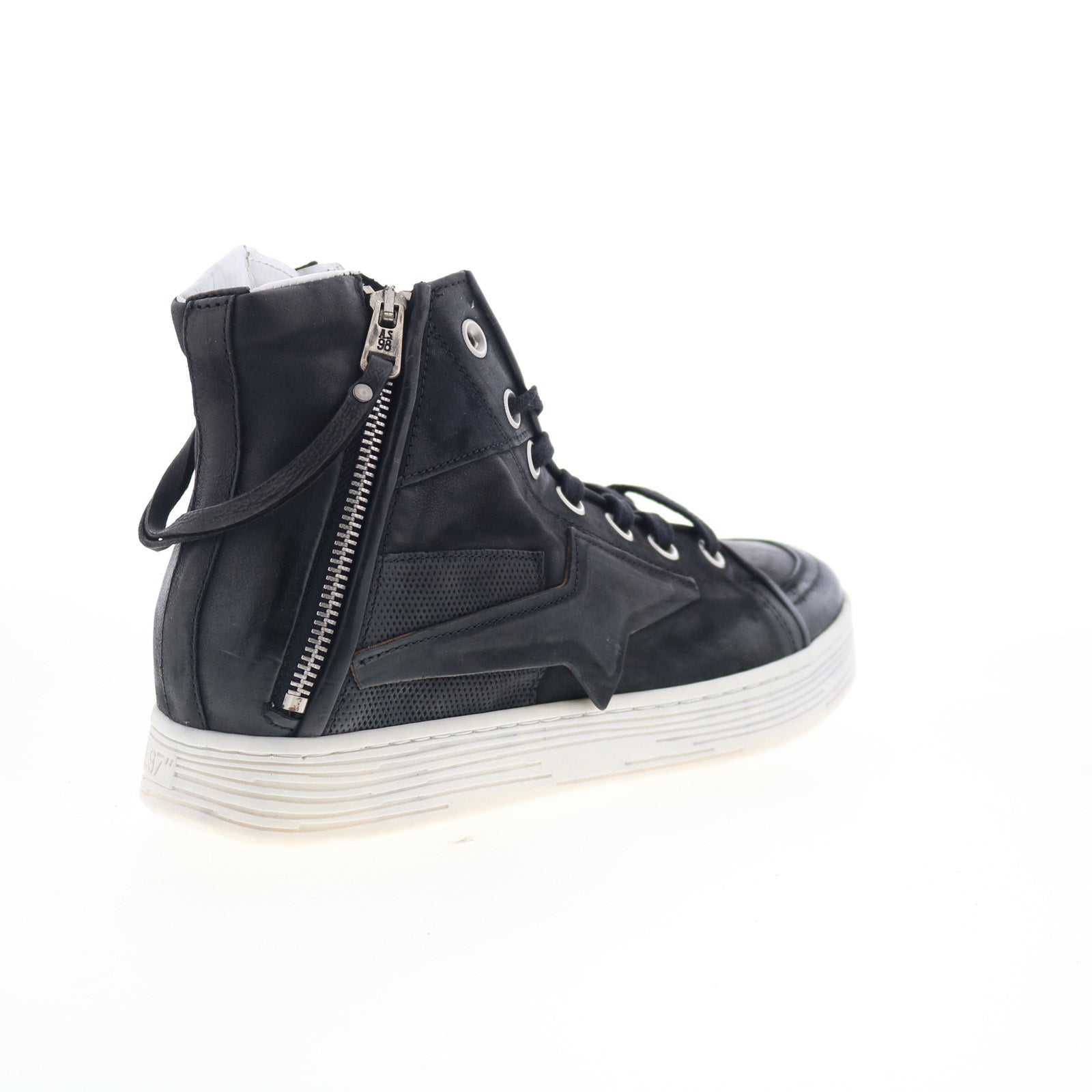 Adler Womens Black Leather Lace Up Lifestyle Sneakers Shoes