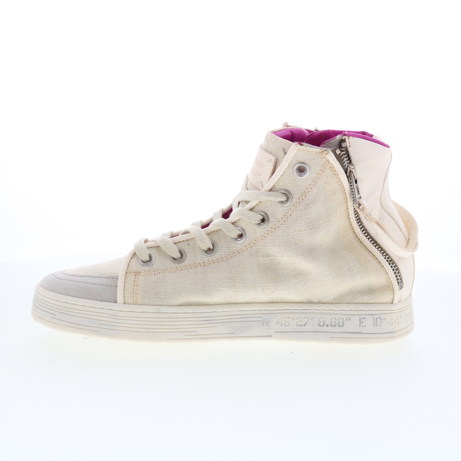 Adler Womens Beige Leather Lace Up Lifestyle Sneakers Shoes