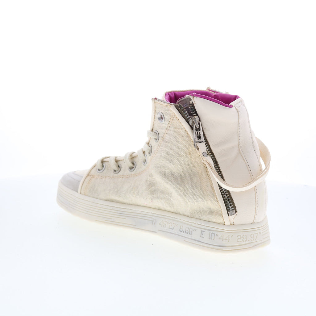 Adler Womens Beige Leather Lace Up Lifestyle Sneakers Shoes