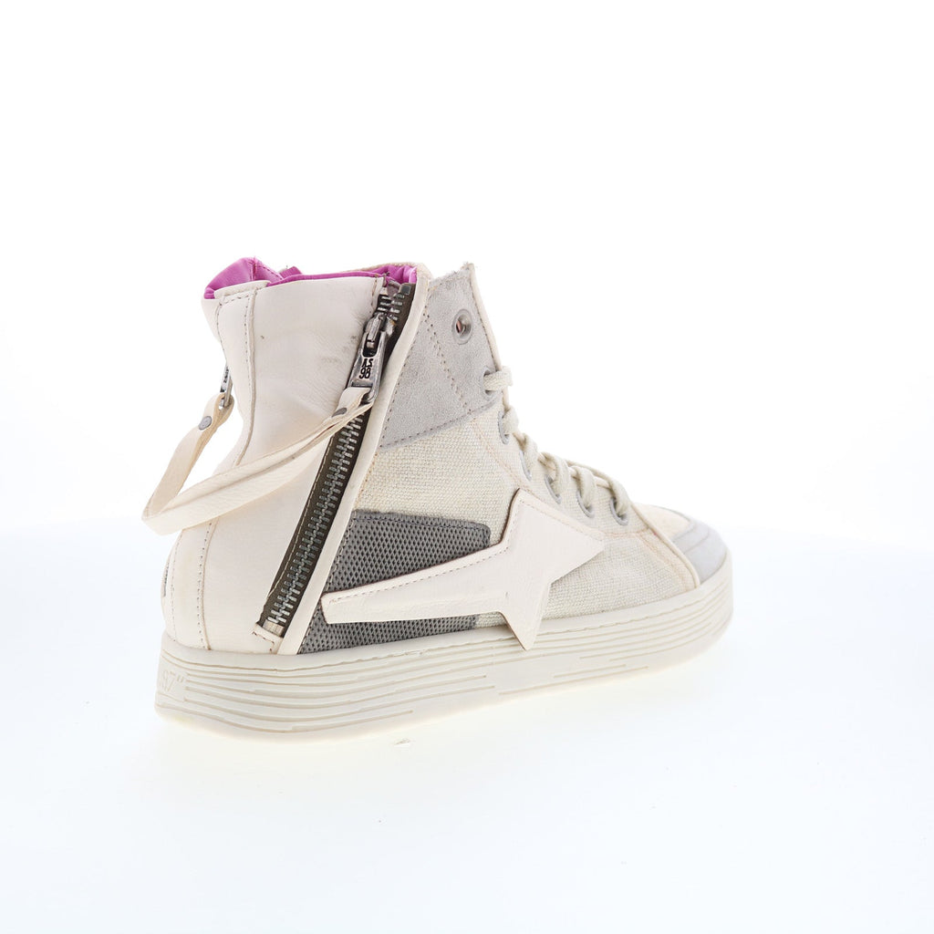 Adler Womens Beige Leather Lace Up Lifestyle Sneakers Shoes
