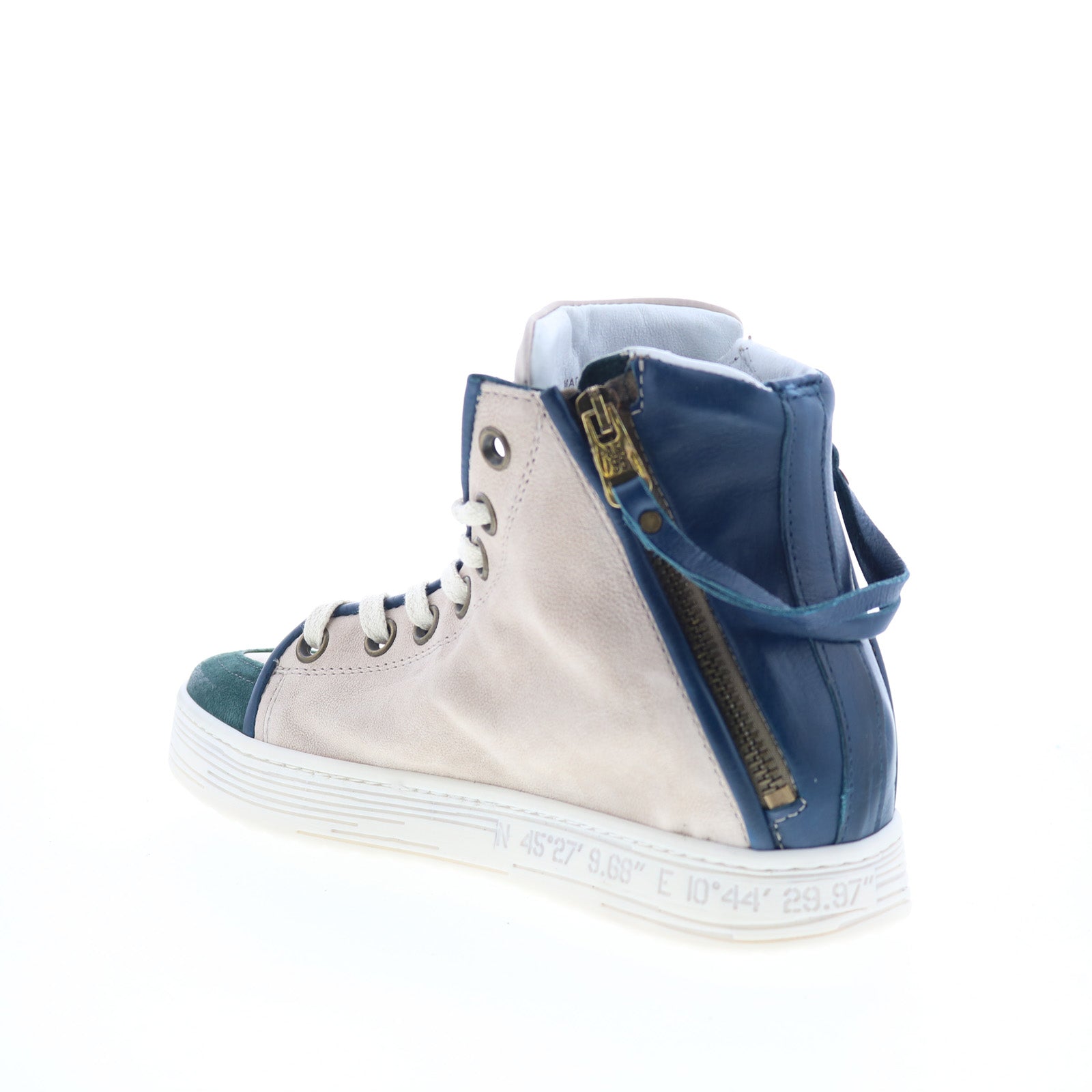 Adler Womens Blue Leather Lace Up Lifestyle Sneakers Shoes