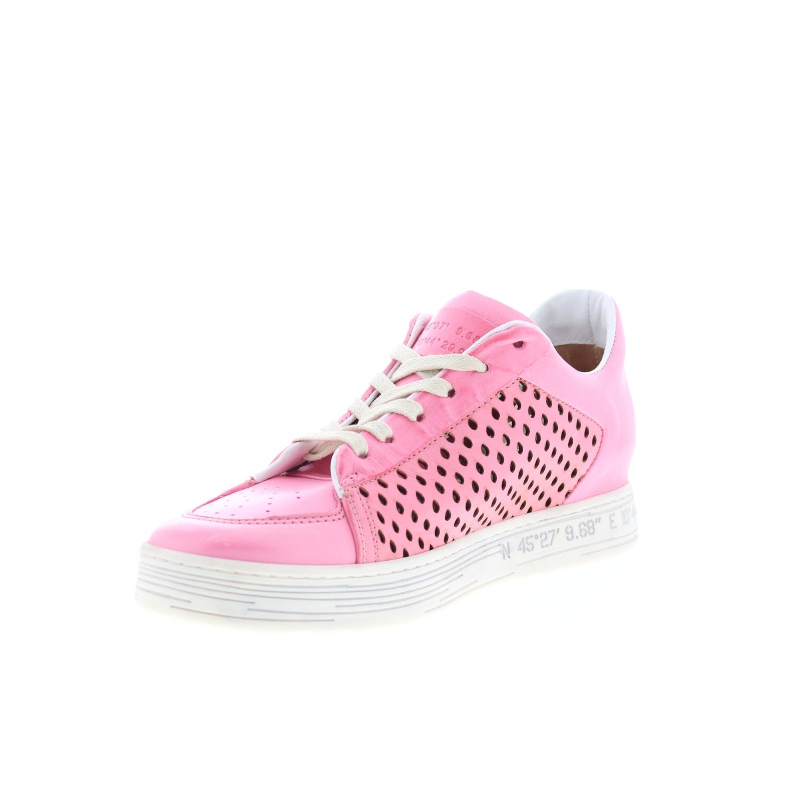 Adrian Womens Pink Leather Lace Up Lifestyle Sneakers Shoes
