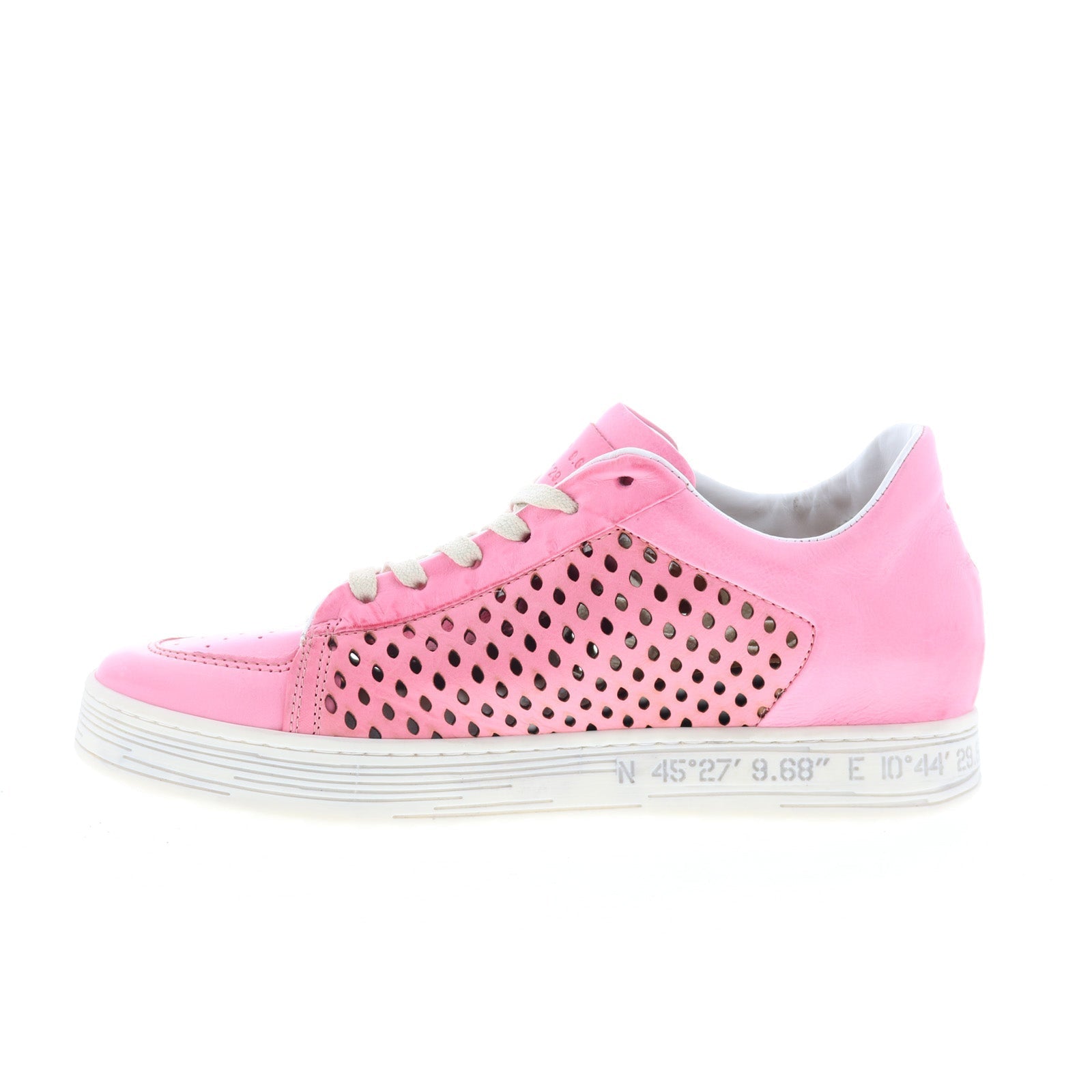Adrian Womens Pink Leather Lace Up Lifestyle Sneakers Shoes