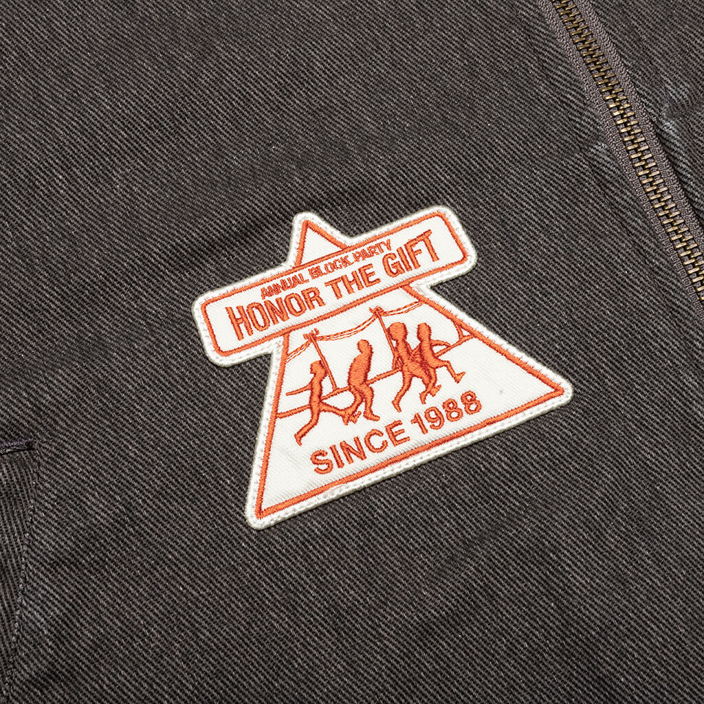 Twill Full Zip Shirt Black