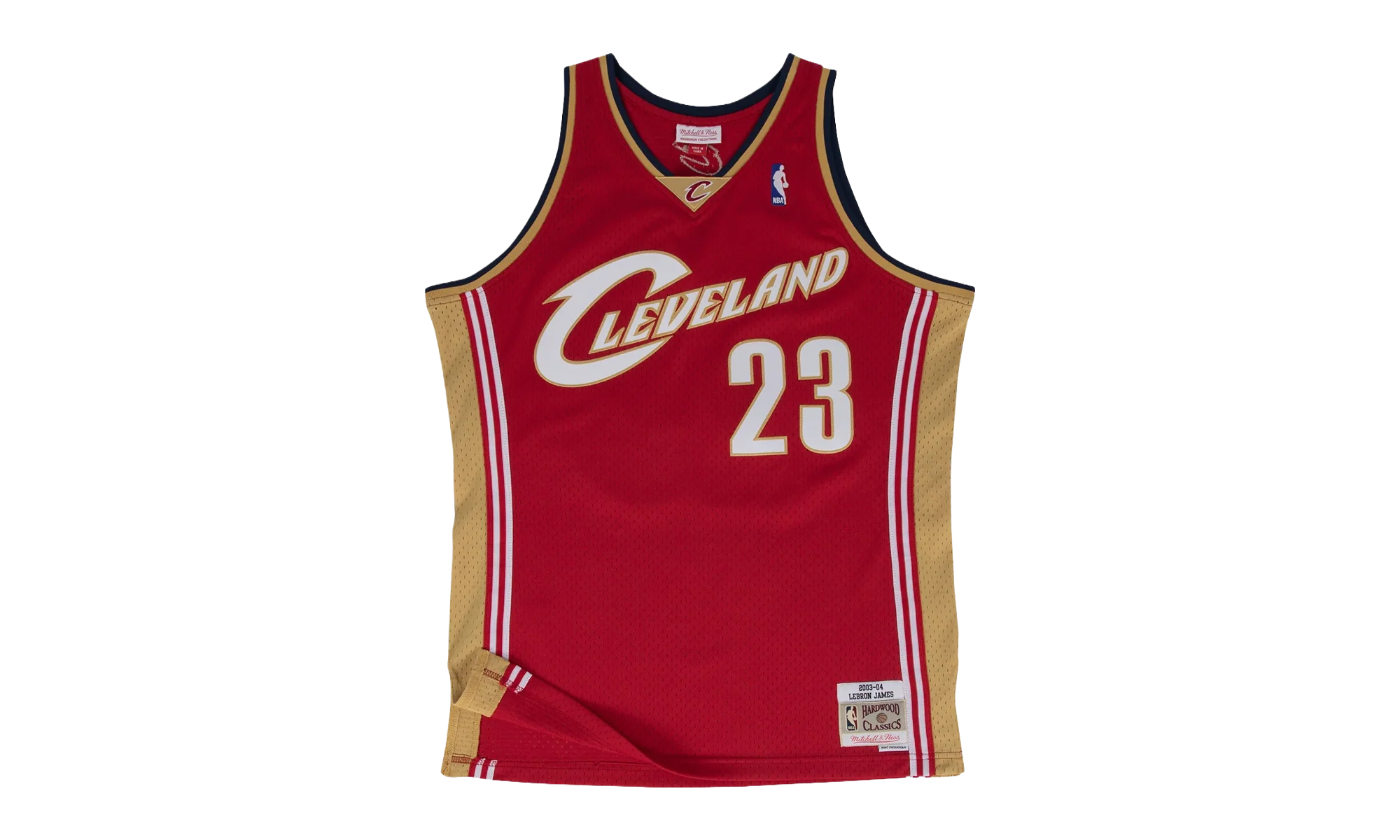 NBA LeBron James Swingman Jersey "2003 Cleveland Cavaliers - Dark Red" SMJYGS18155 CCADKRD03LJA