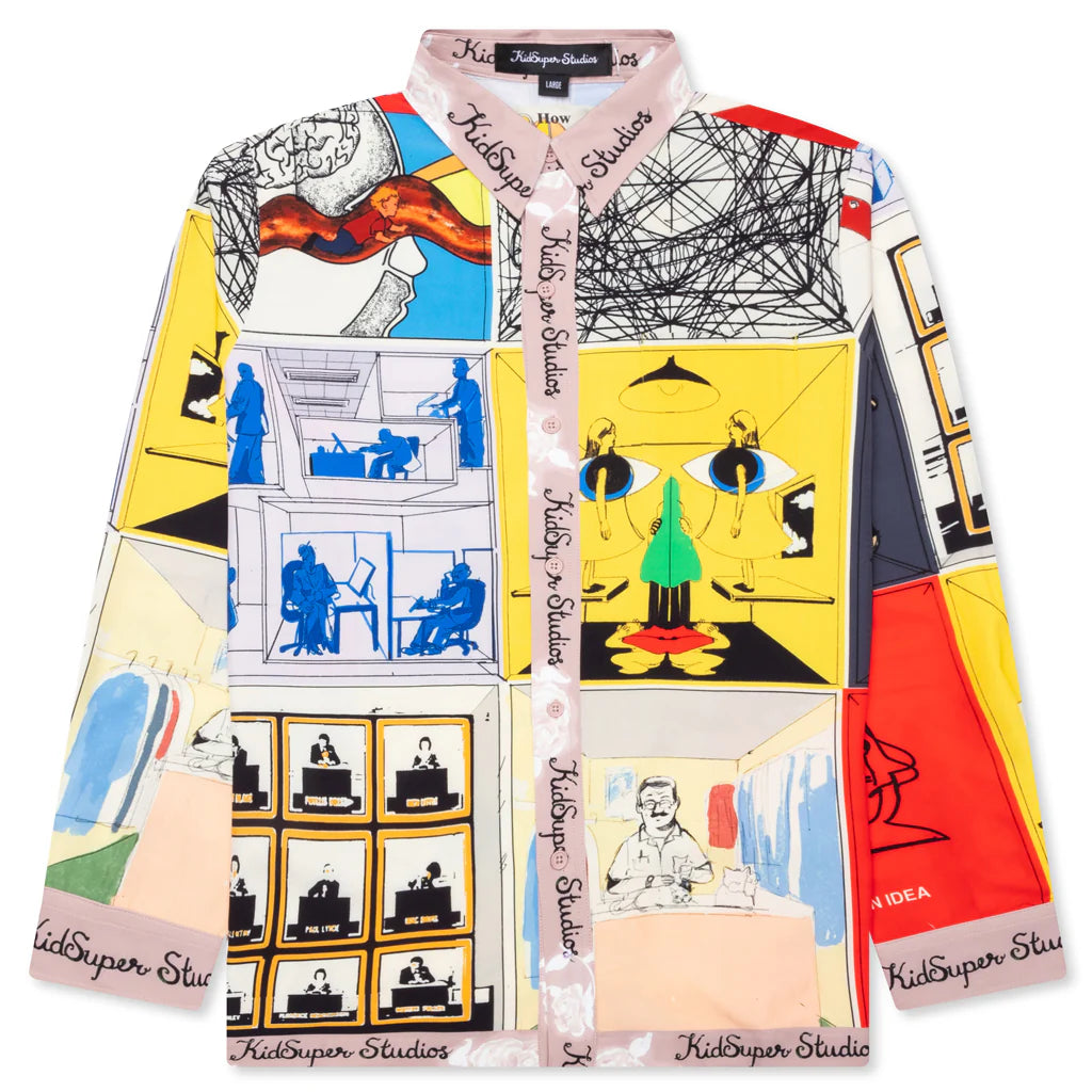 Printed Satin Shirt Multi