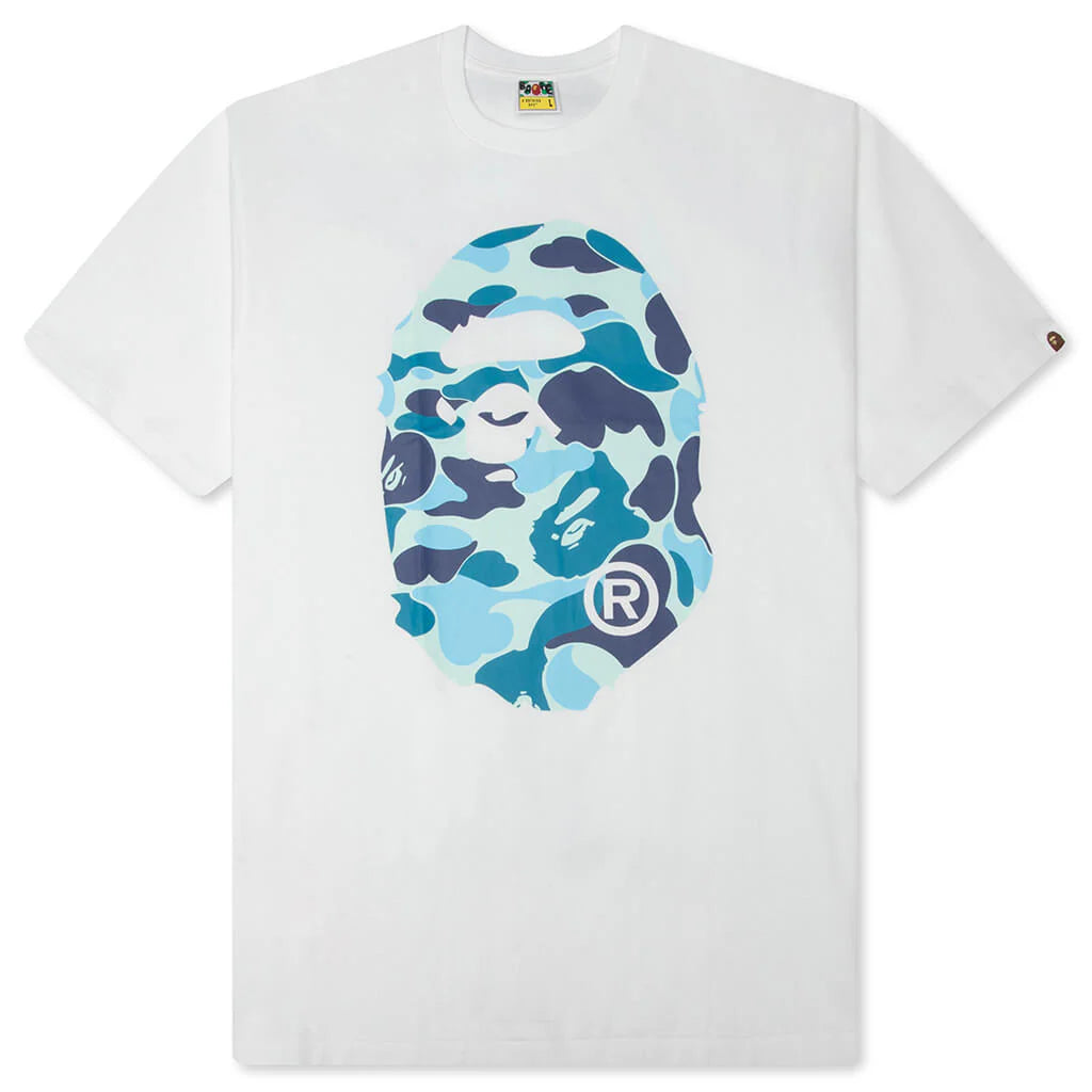 ABC Camo Big Ape Head Tee White Blue