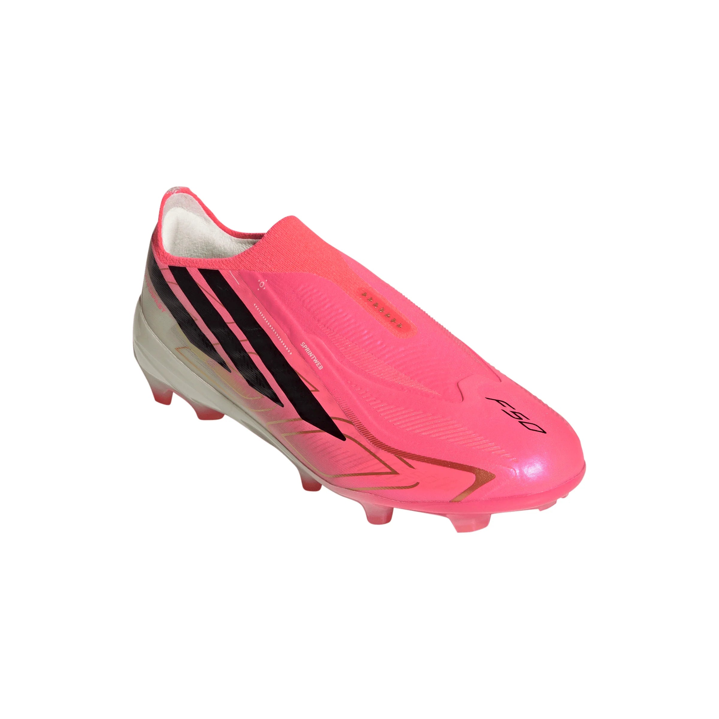 adidas F50 Hyperfast Elite Laceless Firm Ground Youth Soccer Cleats Turquesa Black Gold
