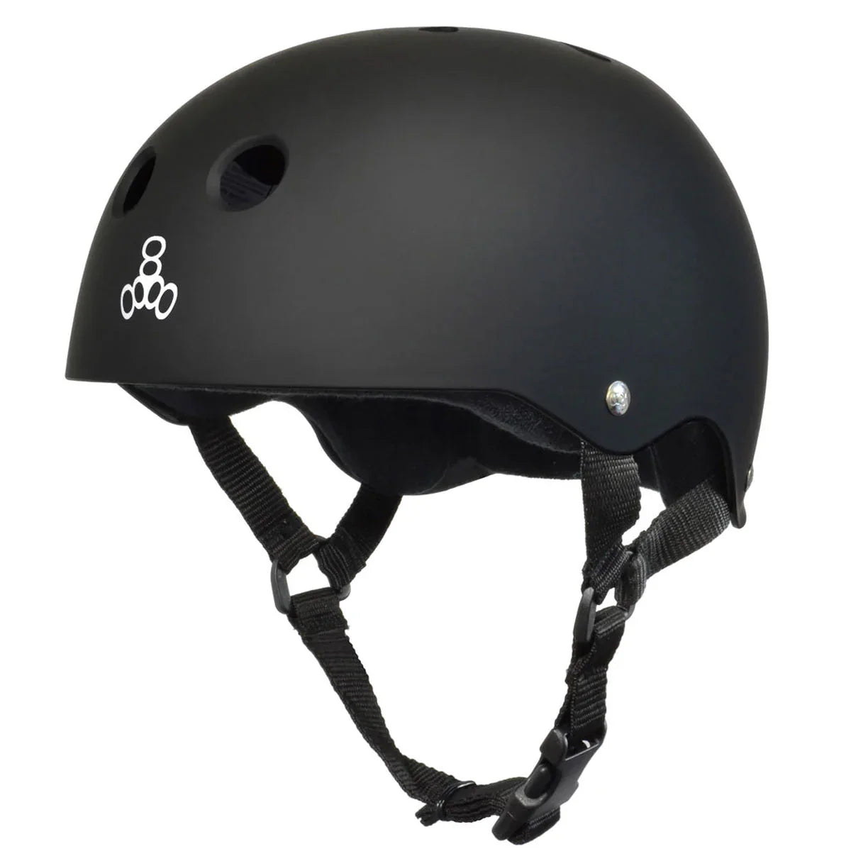 Triple 8 Sweatsaver Helmet Black Rubber White