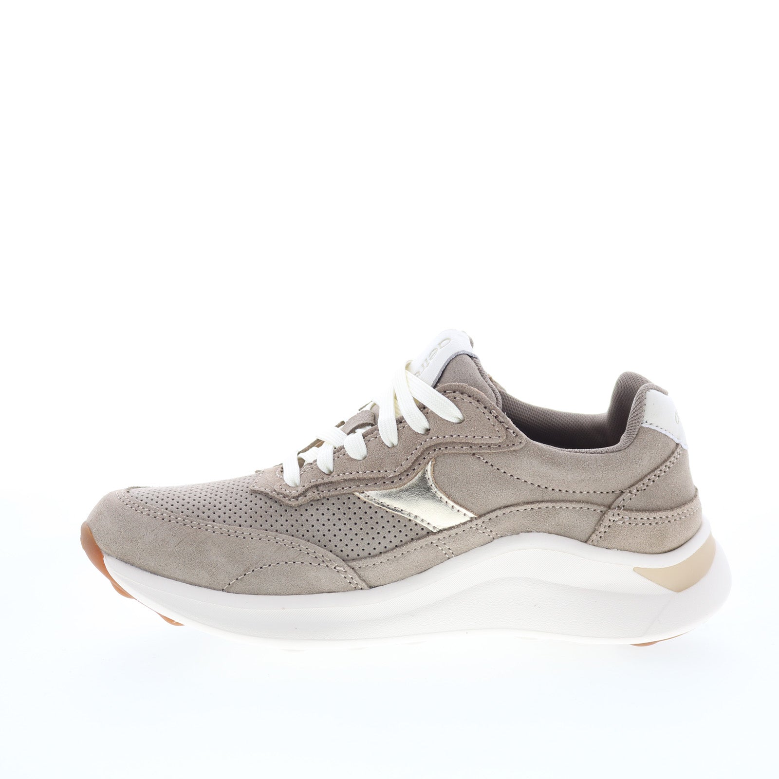 Aetrex Emily AFI02 Womens Brown Suede Lace Up Lifestyle Sneakers Shoes