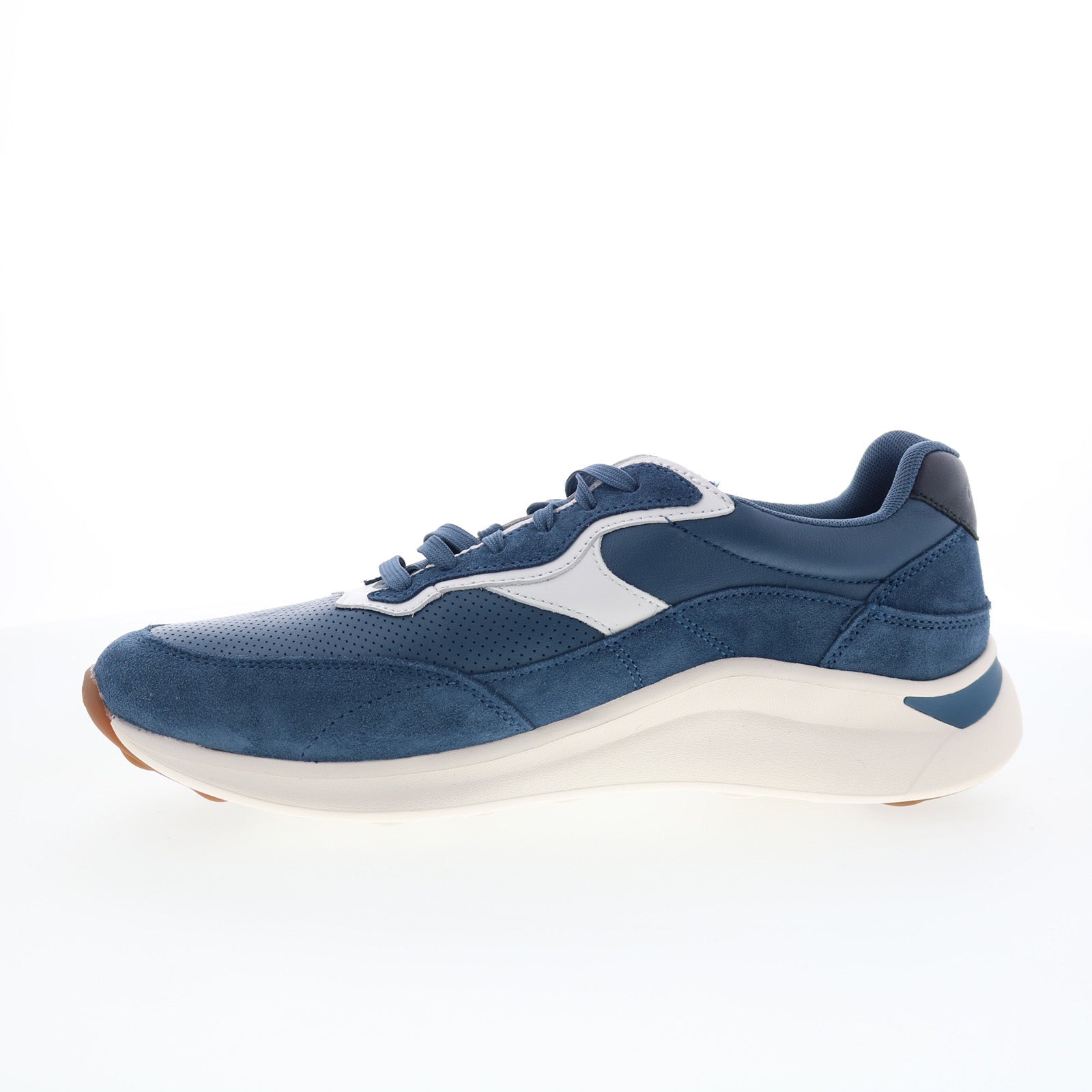 Aetrex Emily AFI05 Womens Blue Suede Lace Up Lifestyle Sneakers Shoes