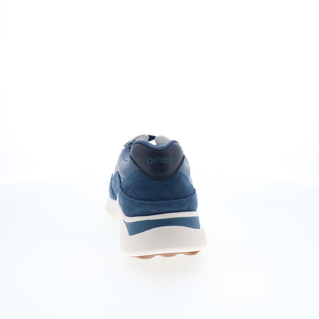 Aetrex Emily AFI05 Womens Blue Suede Lace Up Lifestyle Sneakers Shoes