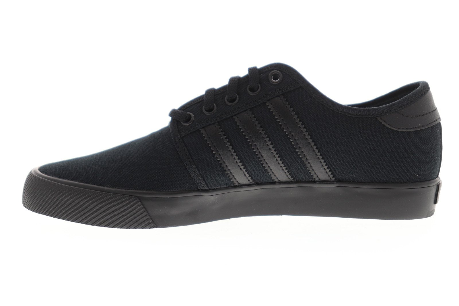 Seeley AQ8531 Mens Black Canvas Casual Low Top Lifestyle Sneakers Shoes