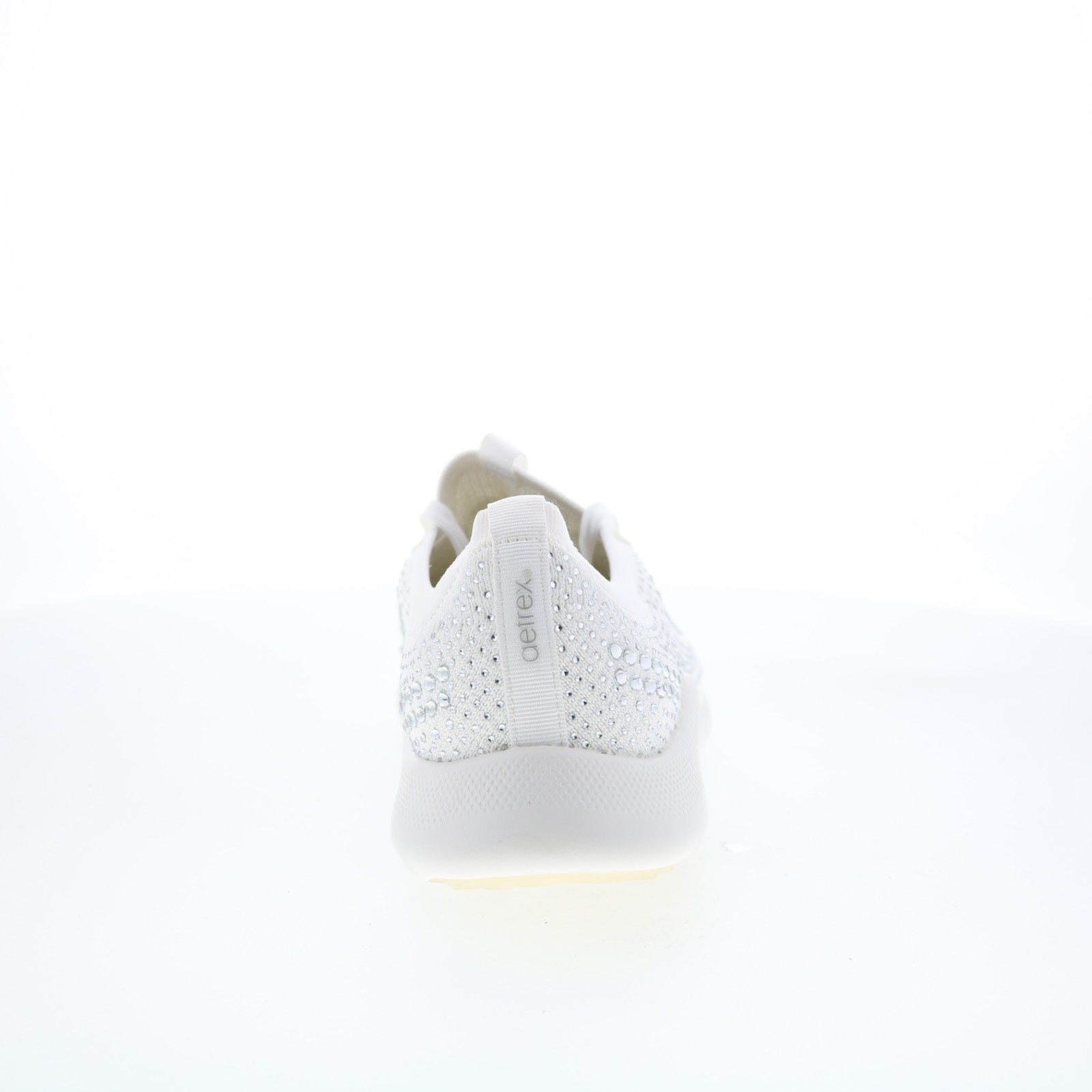 Aetrex Carly Sparkle AS251 Womens White Synthetic Lifestyle Sneakers Shoes